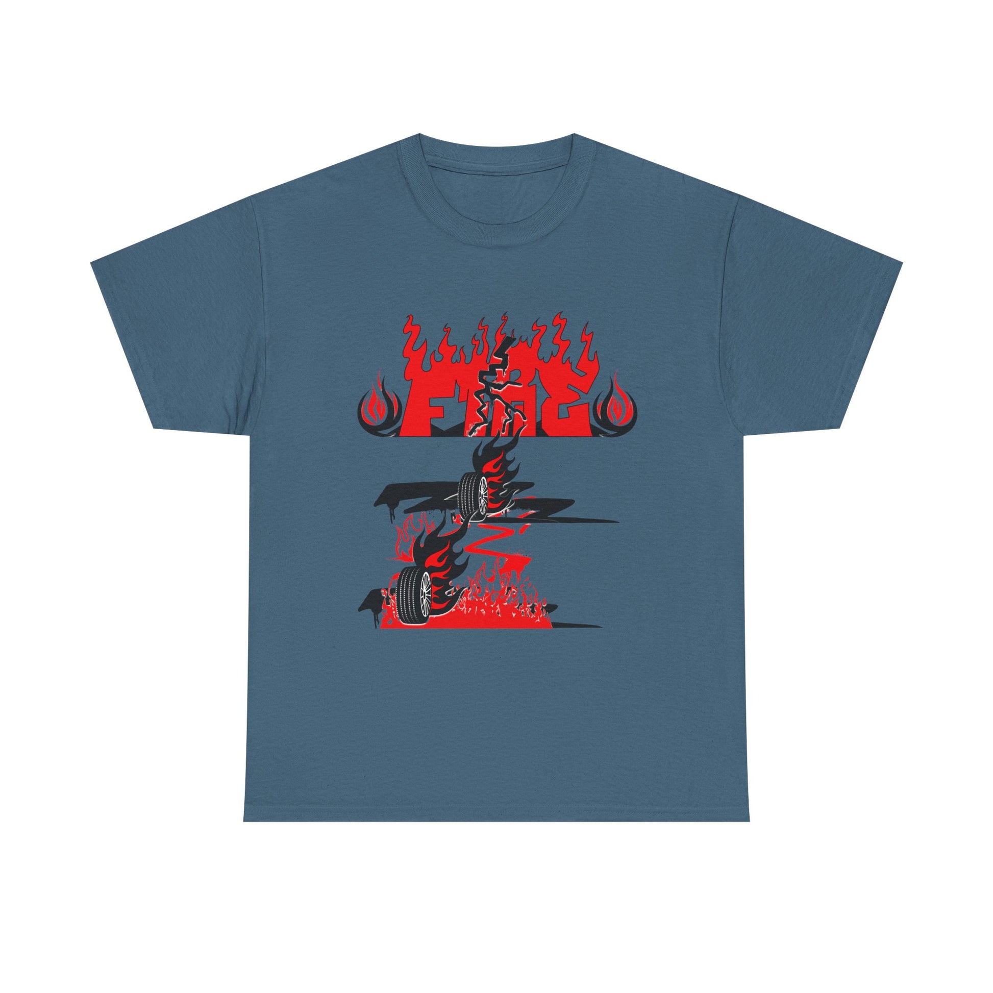 Fire Graphic Unisex Tee, Graphic T-Shirt, Casual Wear, Street Style, Gift for Him/Her, Festival Outfit