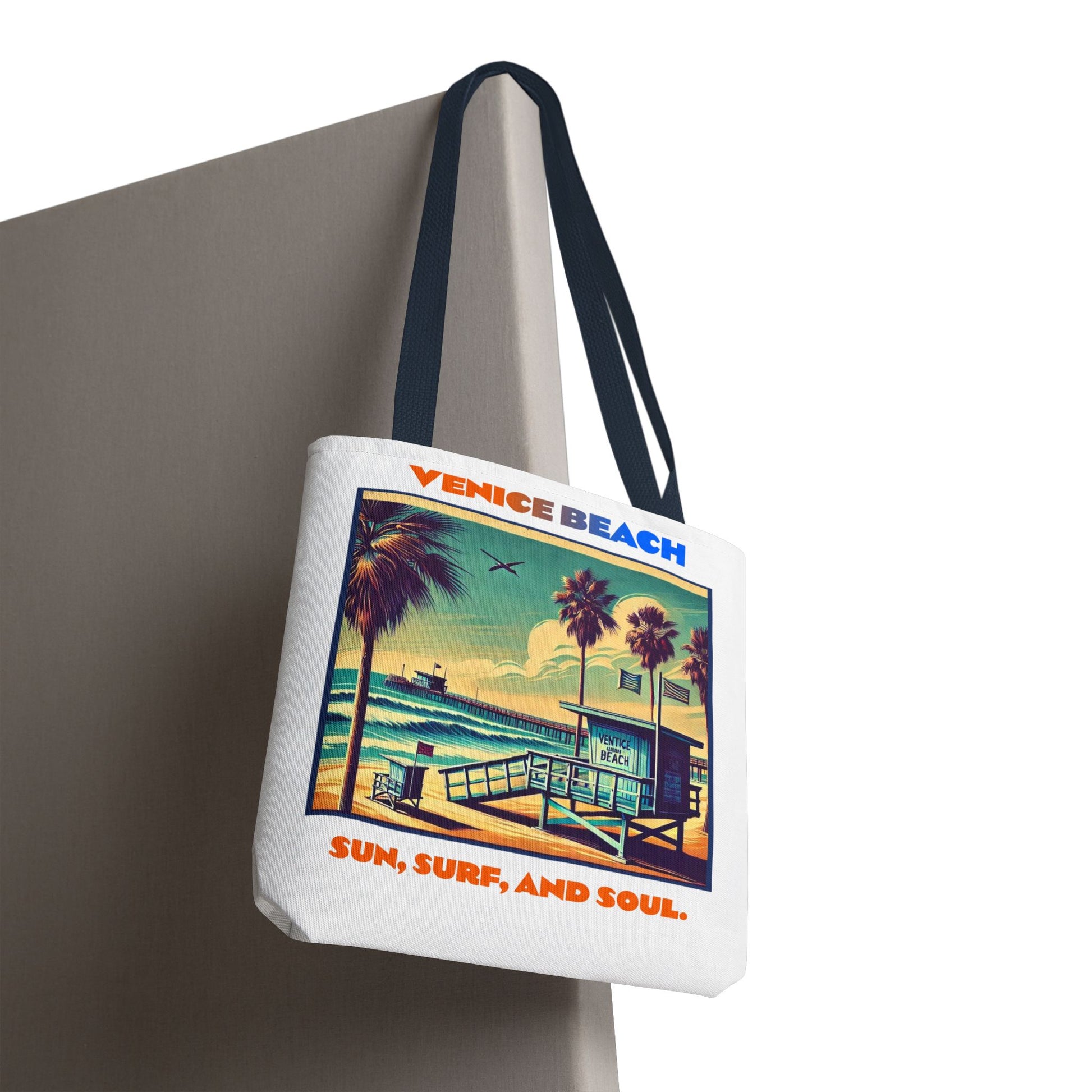 Venice Beach Tote Bag - Sun, Surf, and Soul, Beach Bag, Eco-Friendly, Summer Essential, Travel Tote, Gift for Beach Lovers
