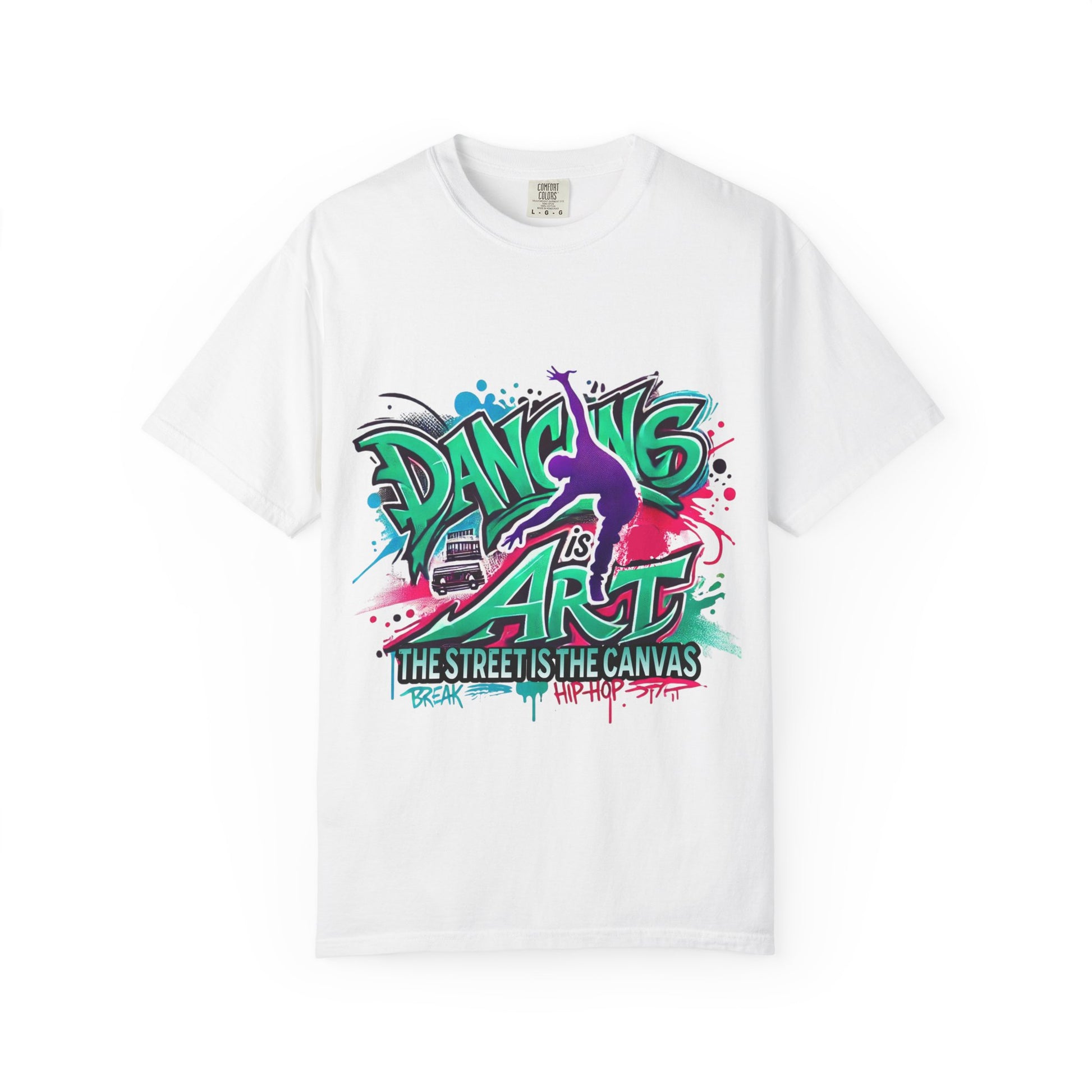 Artistic Dance T-Shirt, Urban Dance Tee, Street Art Apparel, Gift for Dancers, Graffiti Shirt, Colorful Expression Tee