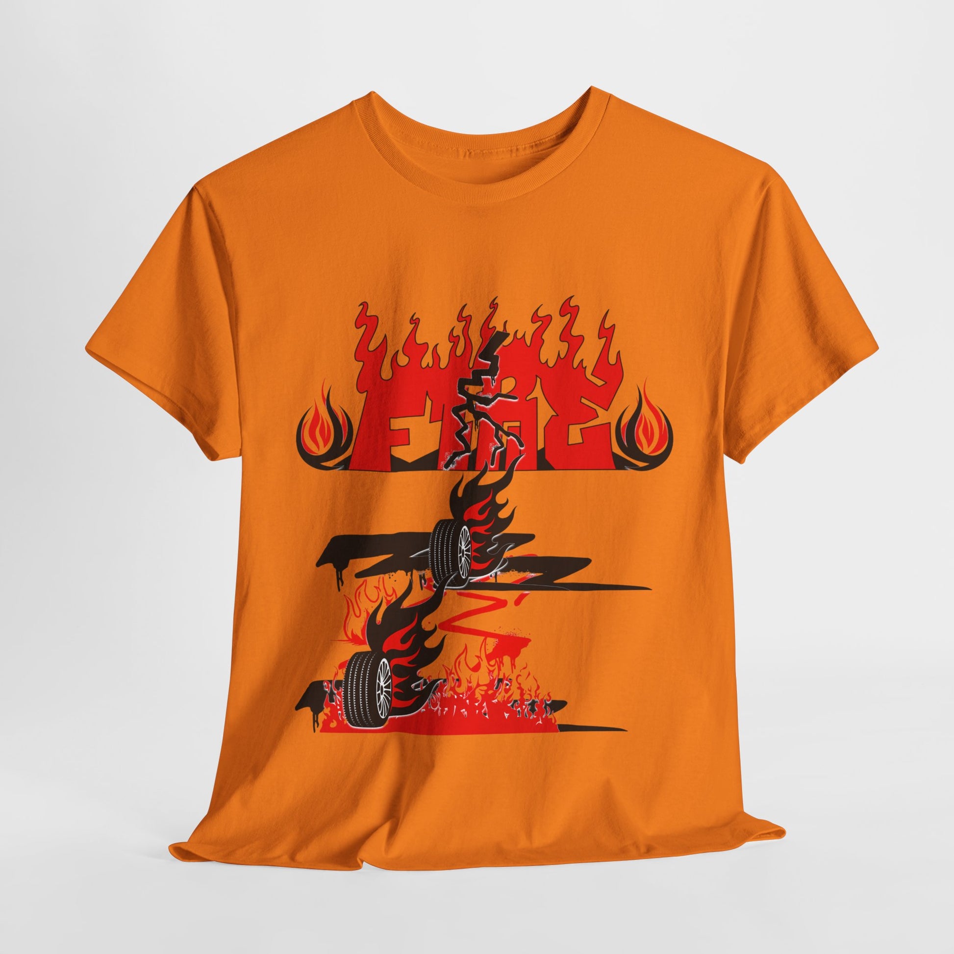 Fire Graphic Unisex Tee, Graphic T-Shirt, Casual Wear, Street Style, Gift for Him/Her, Festival Outfit