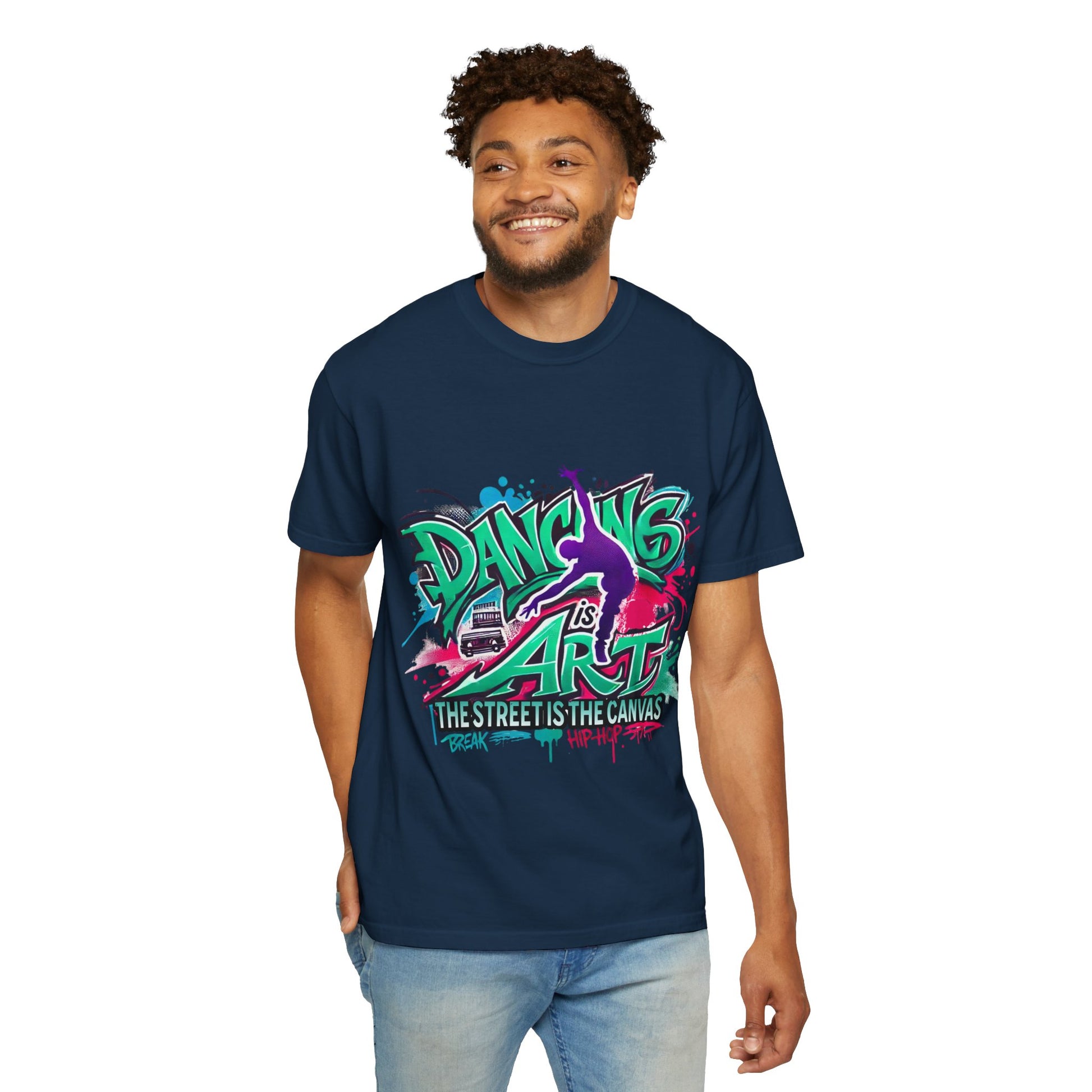 Artistic Dance T-Shirt, Urban Dance Tee, Street Art Apparel, Gift for Dancers, Graffiti Shirt, Colorful Expression Tee