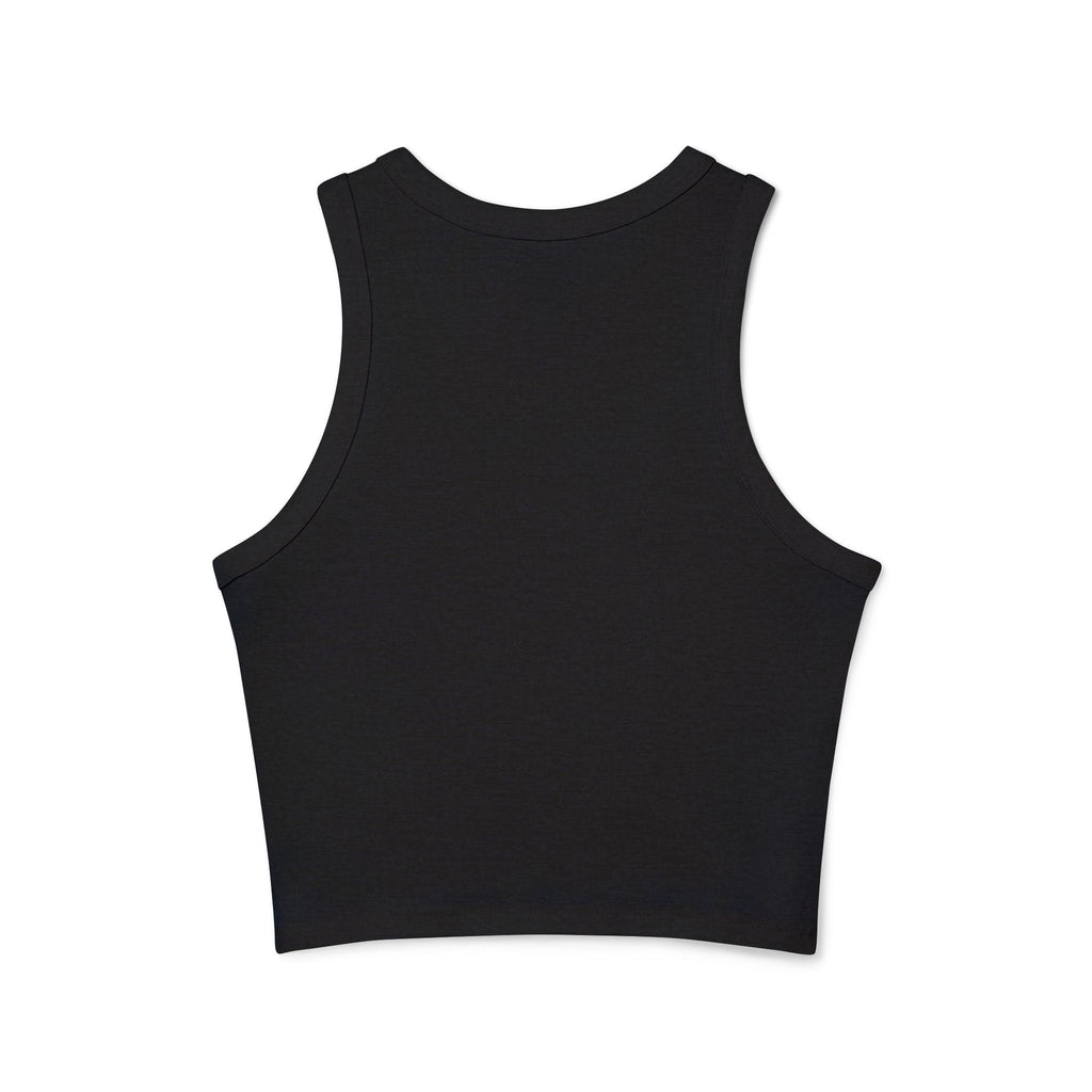 Women's Graphic Crop Tank Top: 'Perception' Design, Summer Essential, Casual Wear, Workout Gear, Festival Outfit