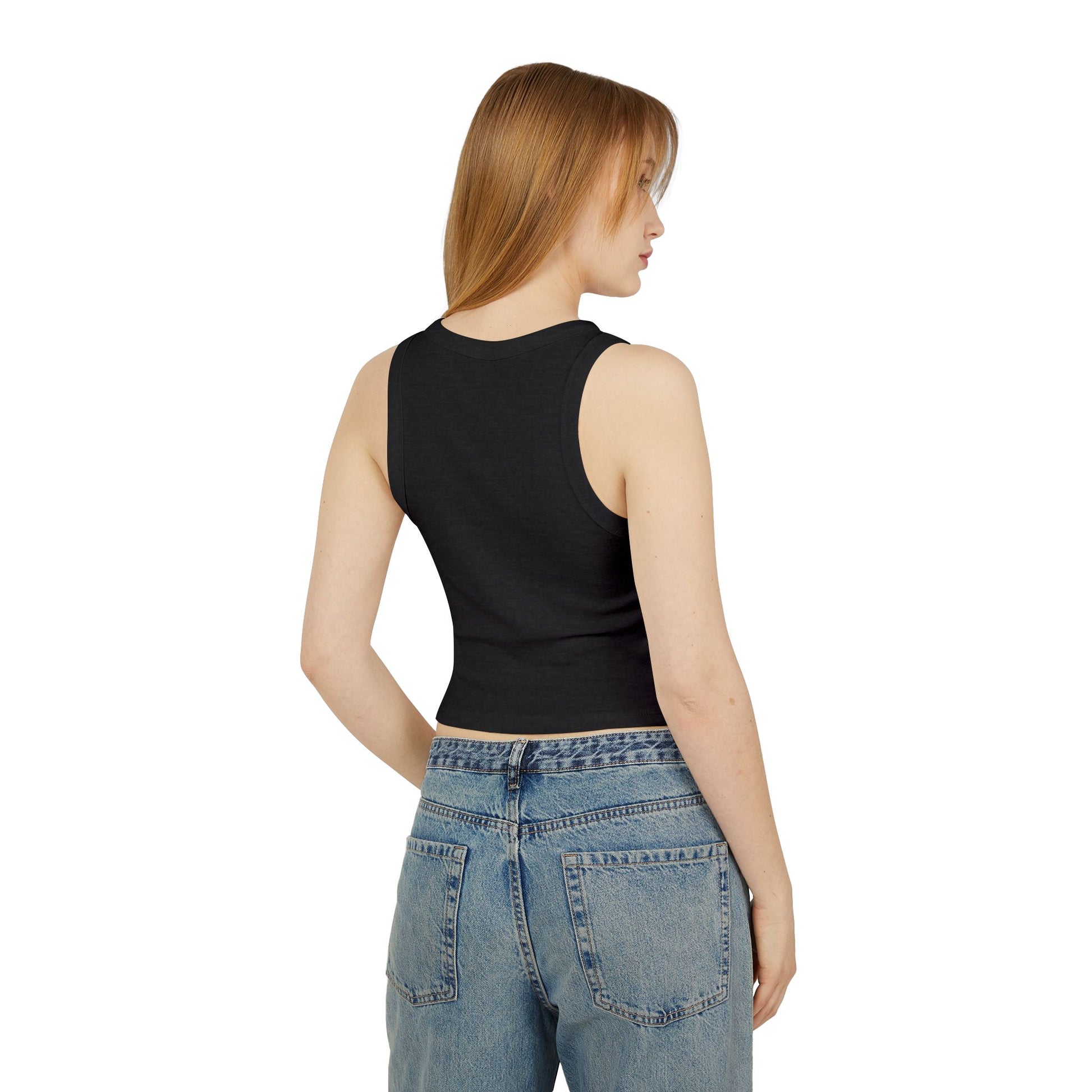 Micro Rib Racer Tank Top – Chic Tank Top, Women's Summer Top, Casual Chic Wear, Gift for Her, Inspirational Clothing, Everyday Style