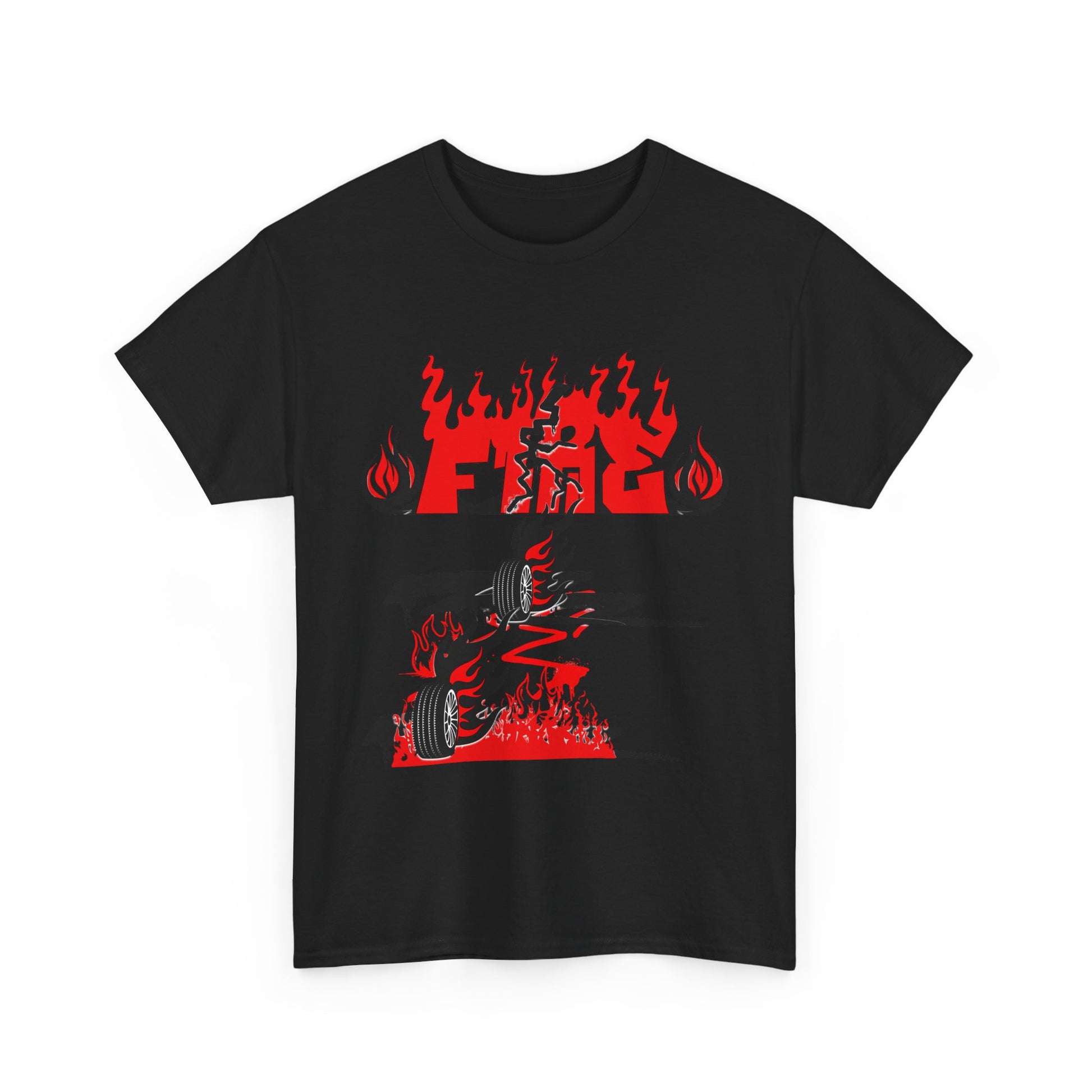 Fire Graphic Unisex Tee, Graphic T-Shirt, Casual Wear, Street Style, Gift for Him/Her, Festival Outfit