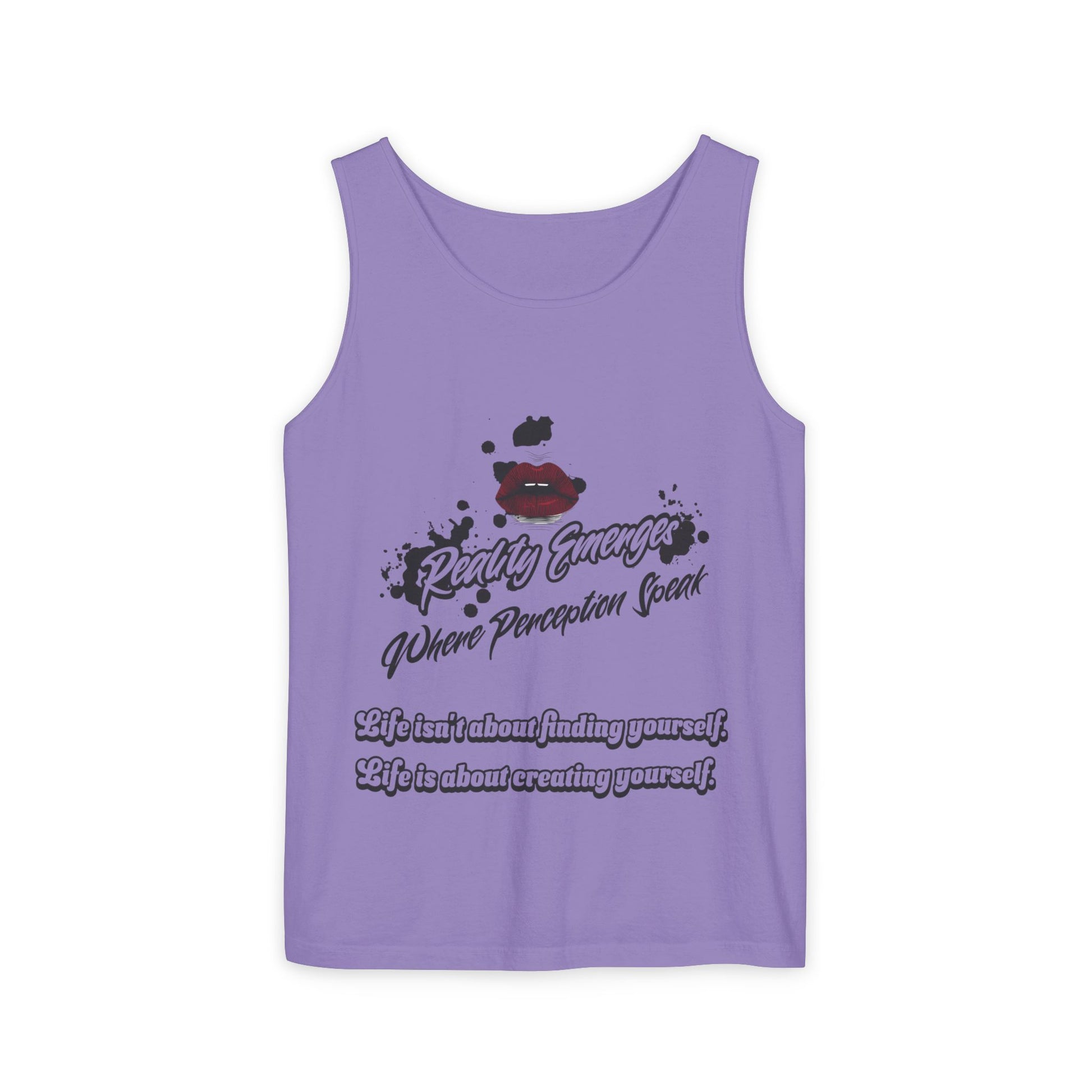 Tank Top - "Create Yourself" Quote Design, Motivational Apparel, Gift for Self-Love, Summer Essential, Positive Vibes