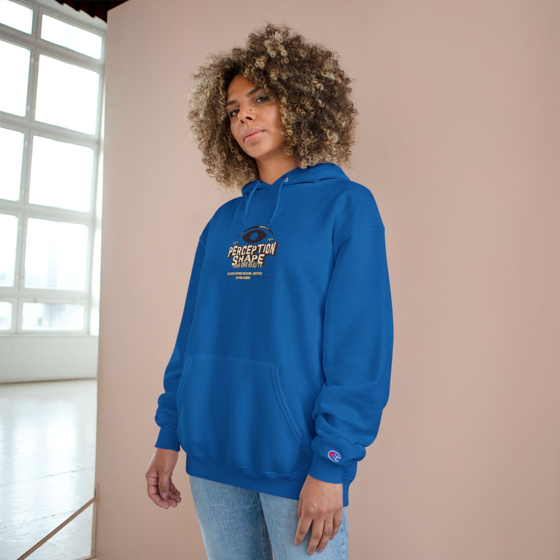 Champion Hoodie with 'Perception Share' Design - Cozy Hoodie for Casual Wear, Gift Ideas, Streetwear, Unique Fashion, Perfect for [...]