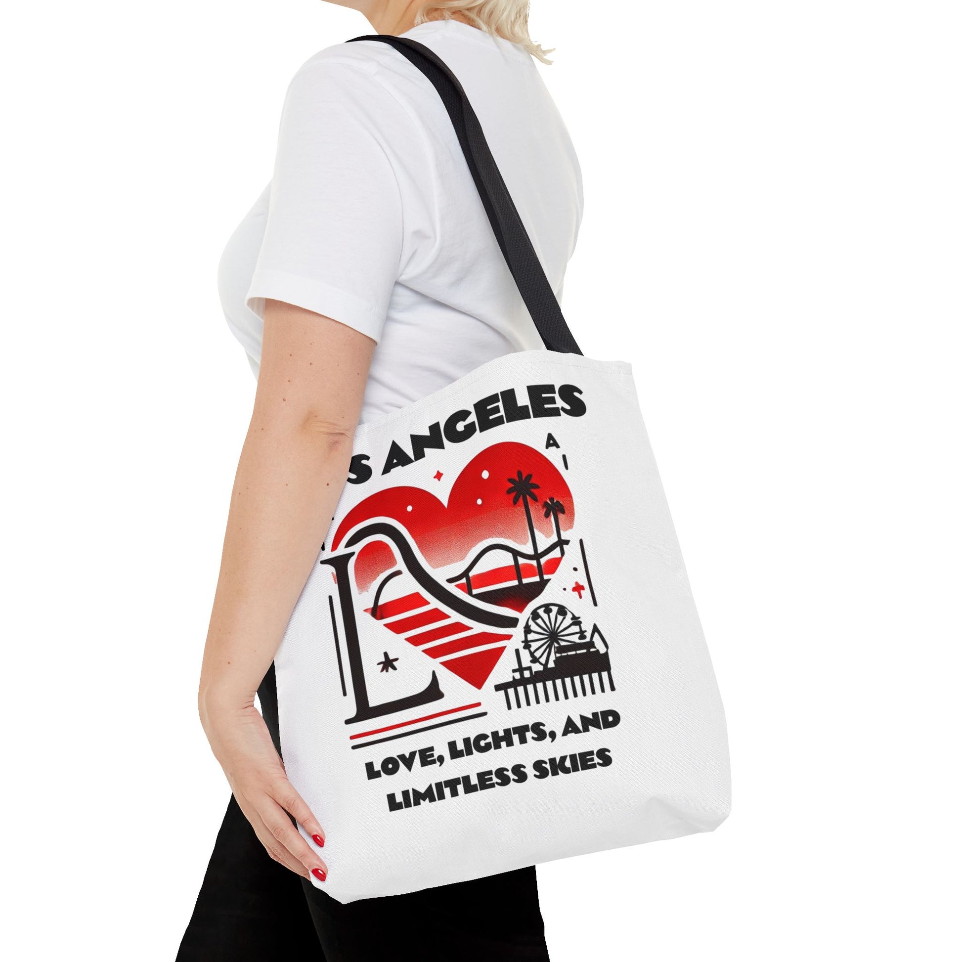 Los Angeles Love Tote Bag | AOP Beach Bag, Shopping Tote, Travel Bag, Eco-Friendly Gift, California Souvenir
