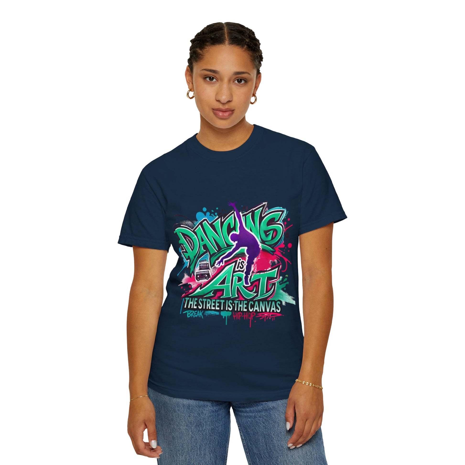 Artistic Dance T-Shirt, Urban Dance Tee, Street Art Apparel, Gift for Dancers, Graffiti Shirt, Colorful Expression Tee