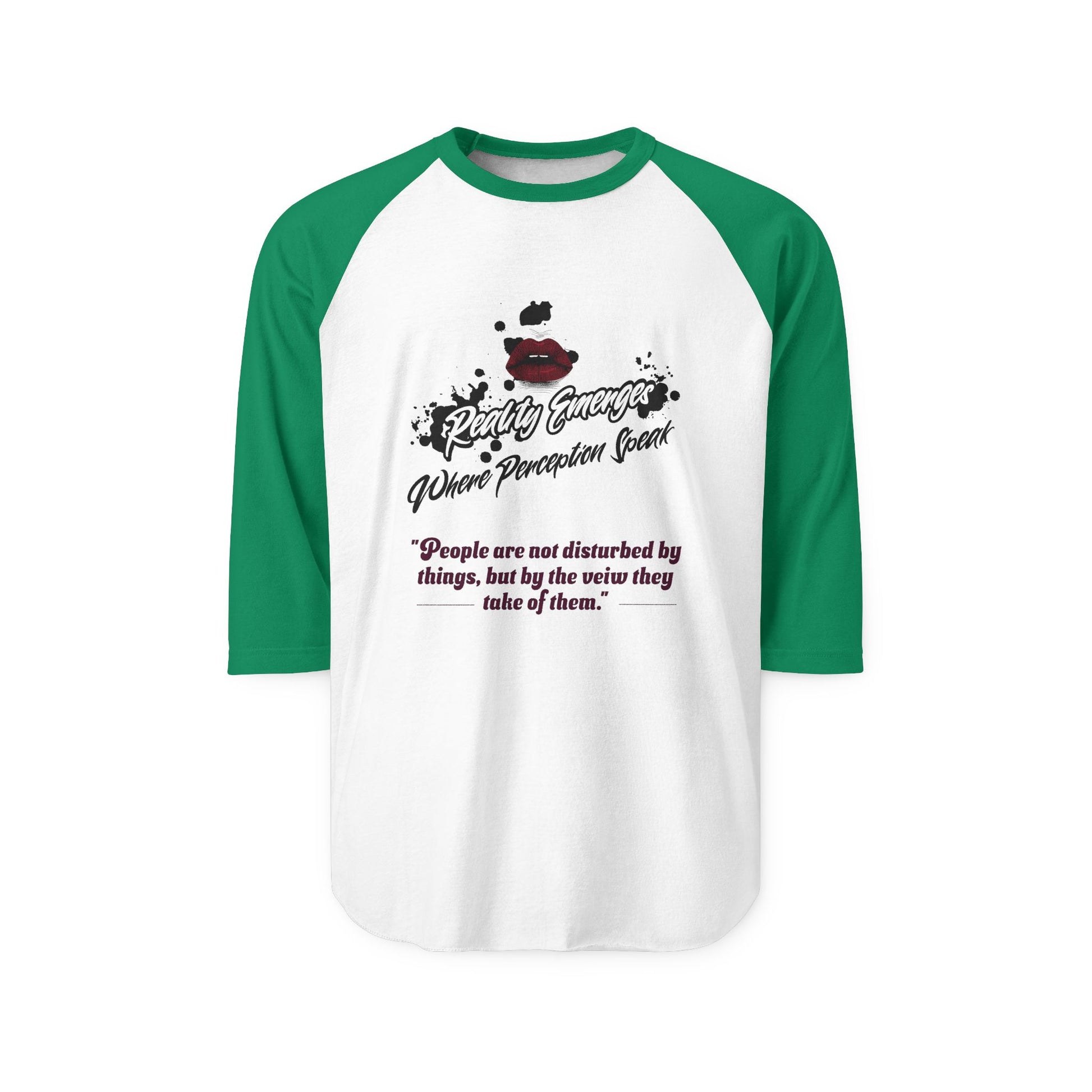 Three-Quarter Sleeve Raglan T-Shirt, Quote Tee, Motivational Shirt, Gift for Her, Unisex Casual Wear