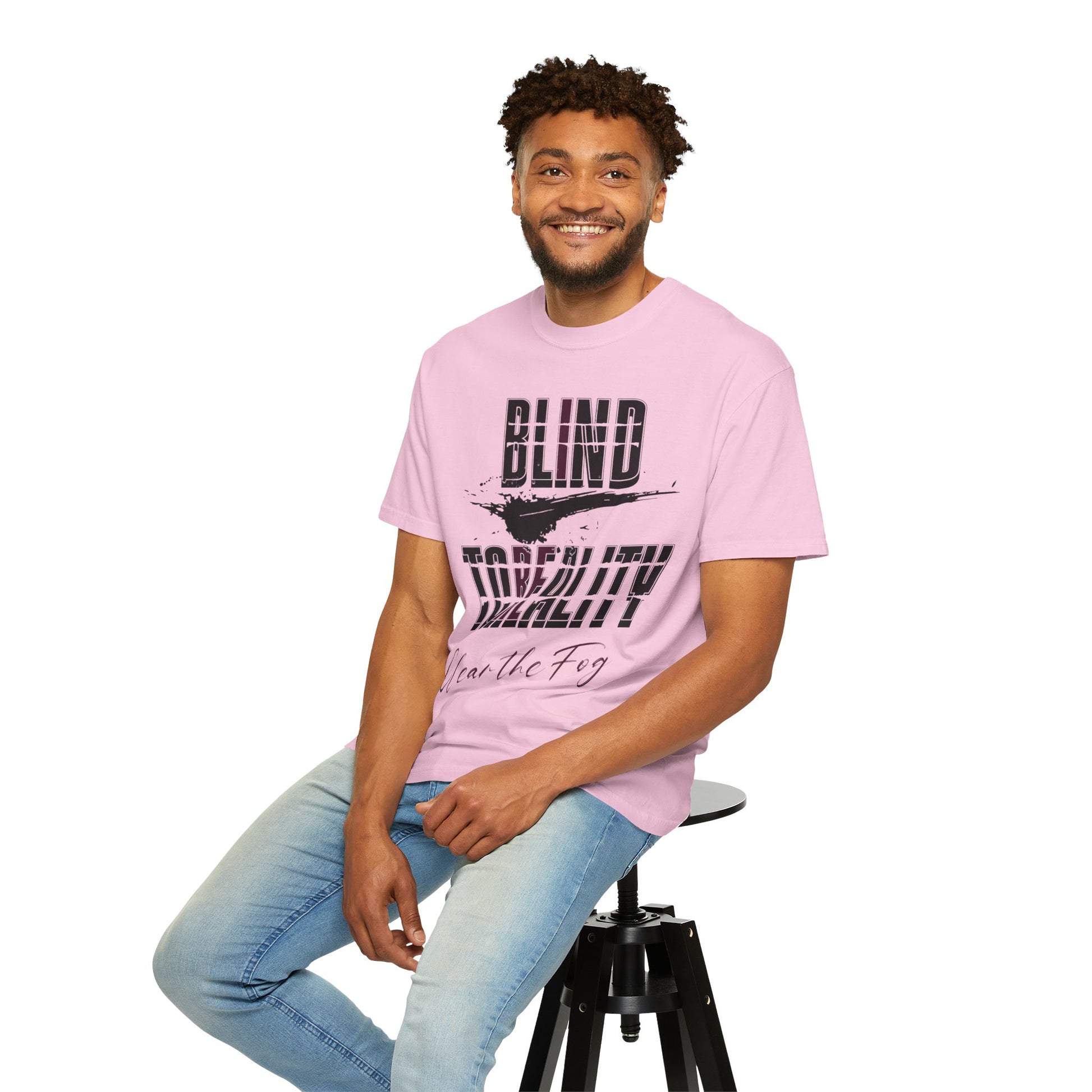 Unisex Garment-Dyed T-shirt with 'Blind to Reality - Clear the Fog' Design, Casual Wear, Gift for Dreamers, Inspirational Tee, [...]
