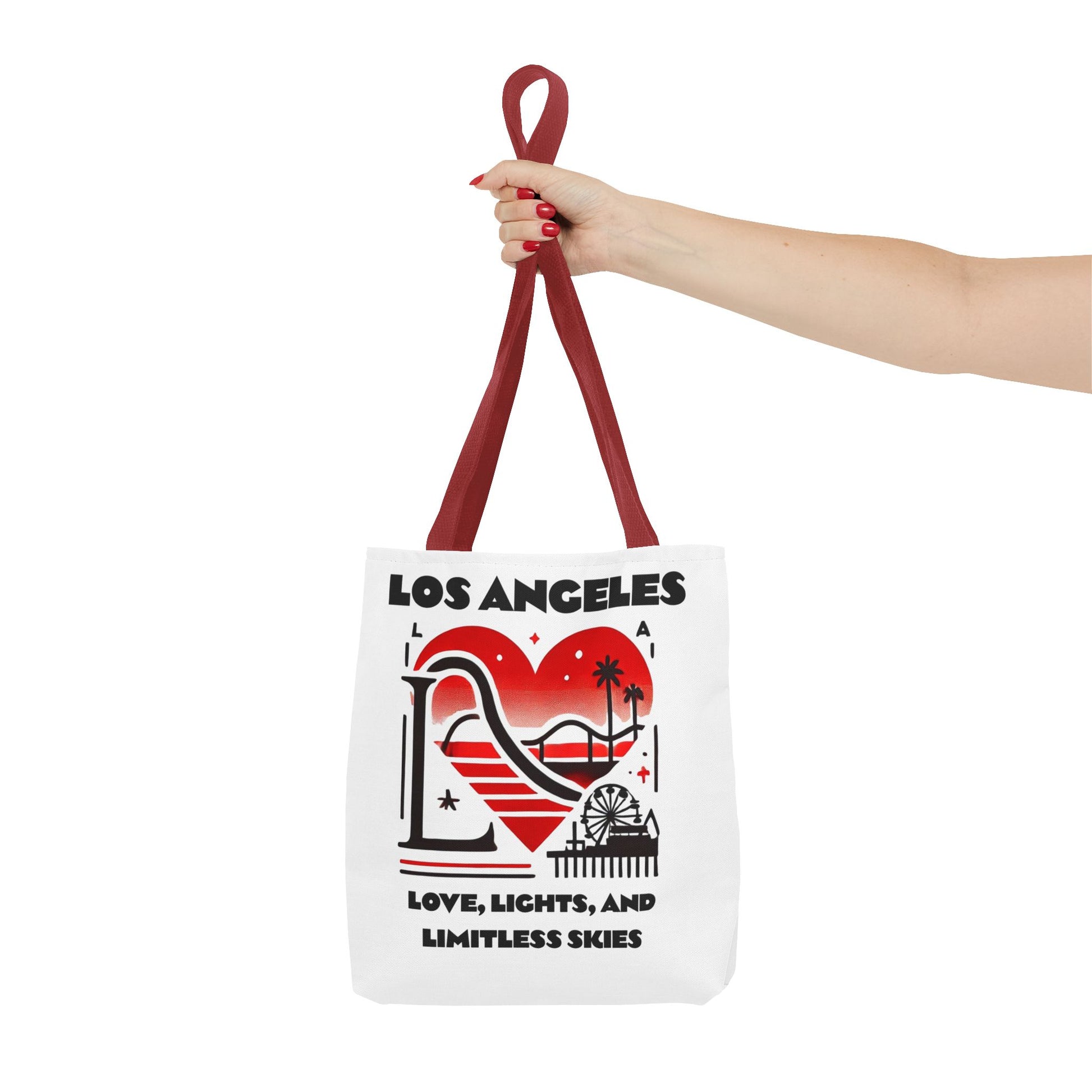 Los Angeles Love Tote Bag | AOP Beach Bag, Shopping Tote, Travel Bag, Eco-Friendly Gift, California Souvenir