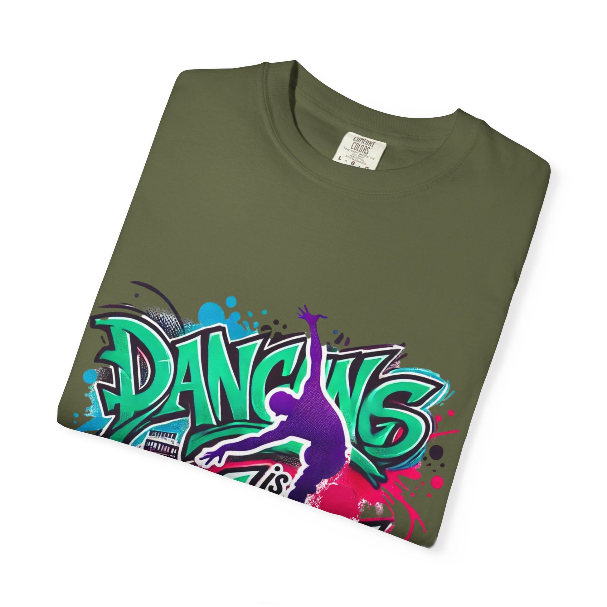 Artistic Dance T-Shirt, Urban Dance Tee, Street Art Apparel, Gift for Dancers, Graffiti Shirt, Colorful Expression Tee