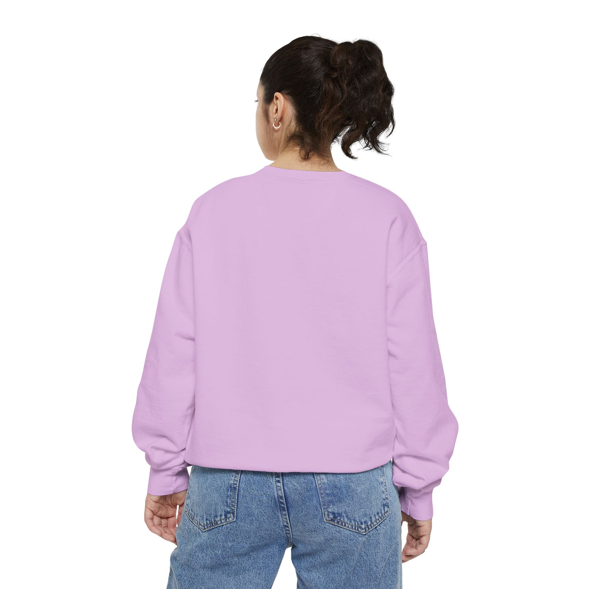 Layer up. Speak loud. Be seen in this Garment-Dyed Sweatshirt: Dancing is Art Unfiltered Moves