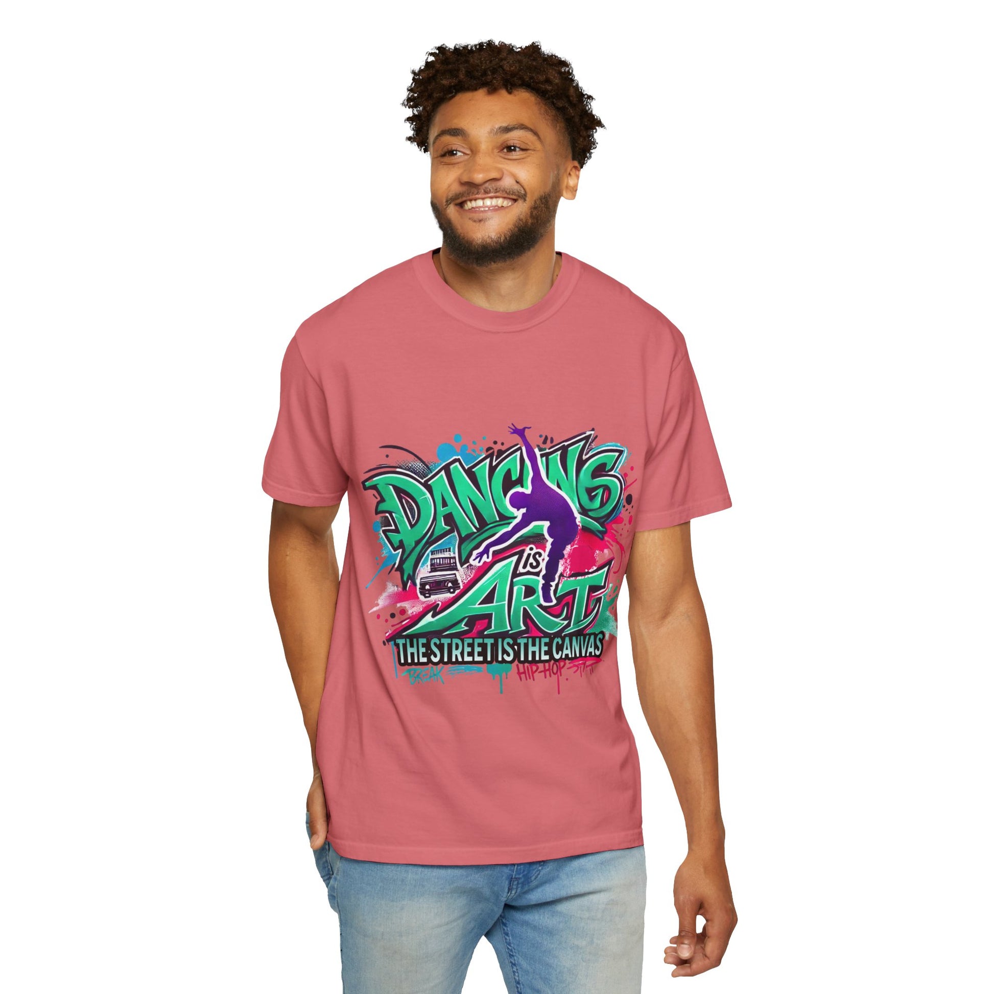 Artistic Dance T-Shirt, Urban Dance Tee, Street Art Apparel, Gift for Dancers, Graffiti Shirt, Colorful Expression Tee