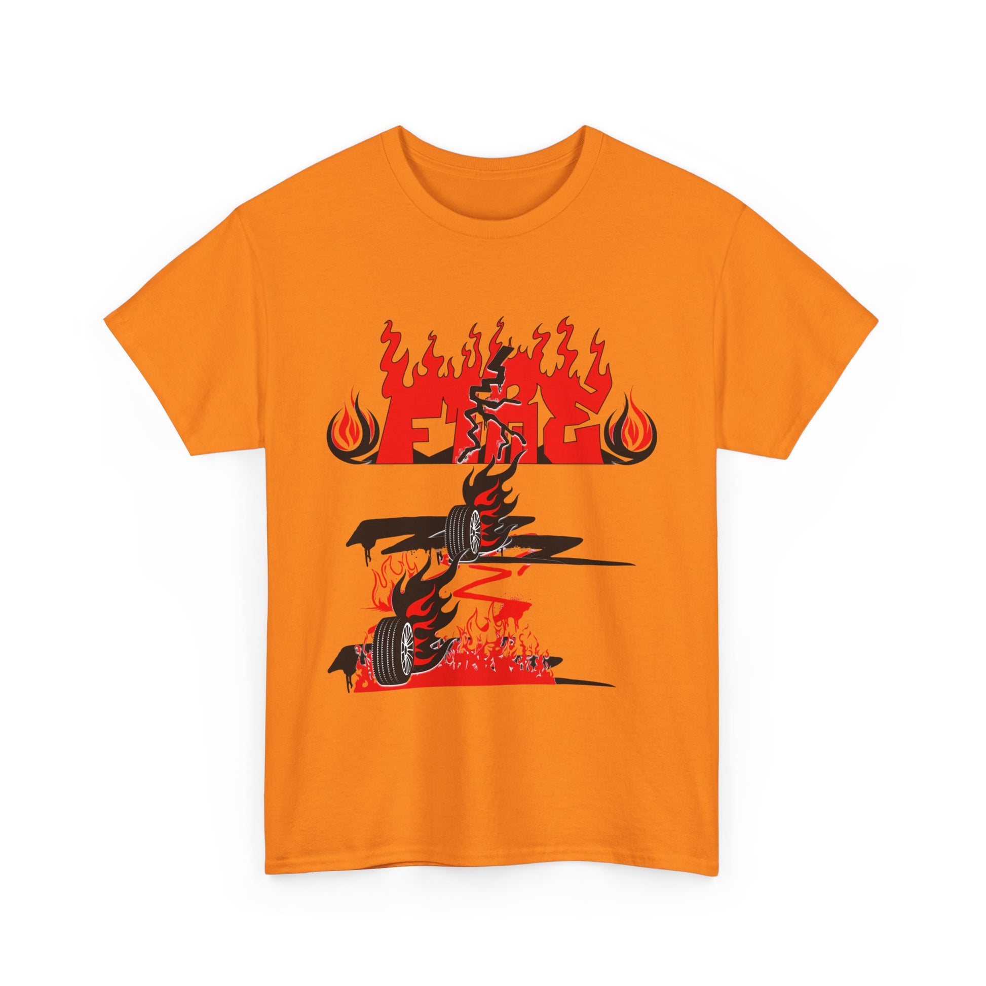 Fire Graphic Unisex Tee, Graphic T-Shirt, Casual Wear, Street Style, Gift for Him/Her, Festival Outfit