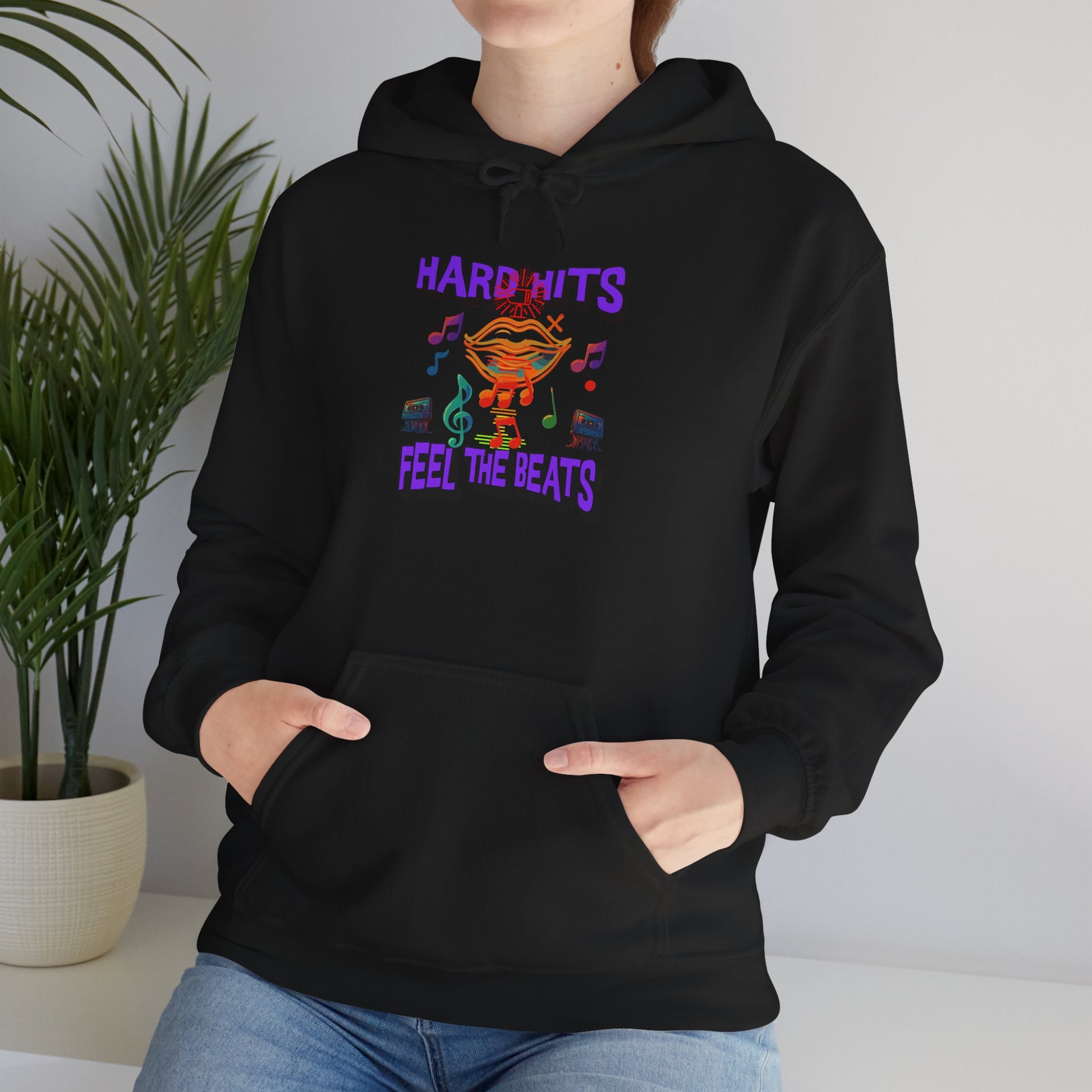 Music Vibes Hooded Sweatshirt - Feel the Beats, Unisex Hoodie, Comfortable Sweatshirt, Perfect Gift for Music Lovers, Casual Wear
