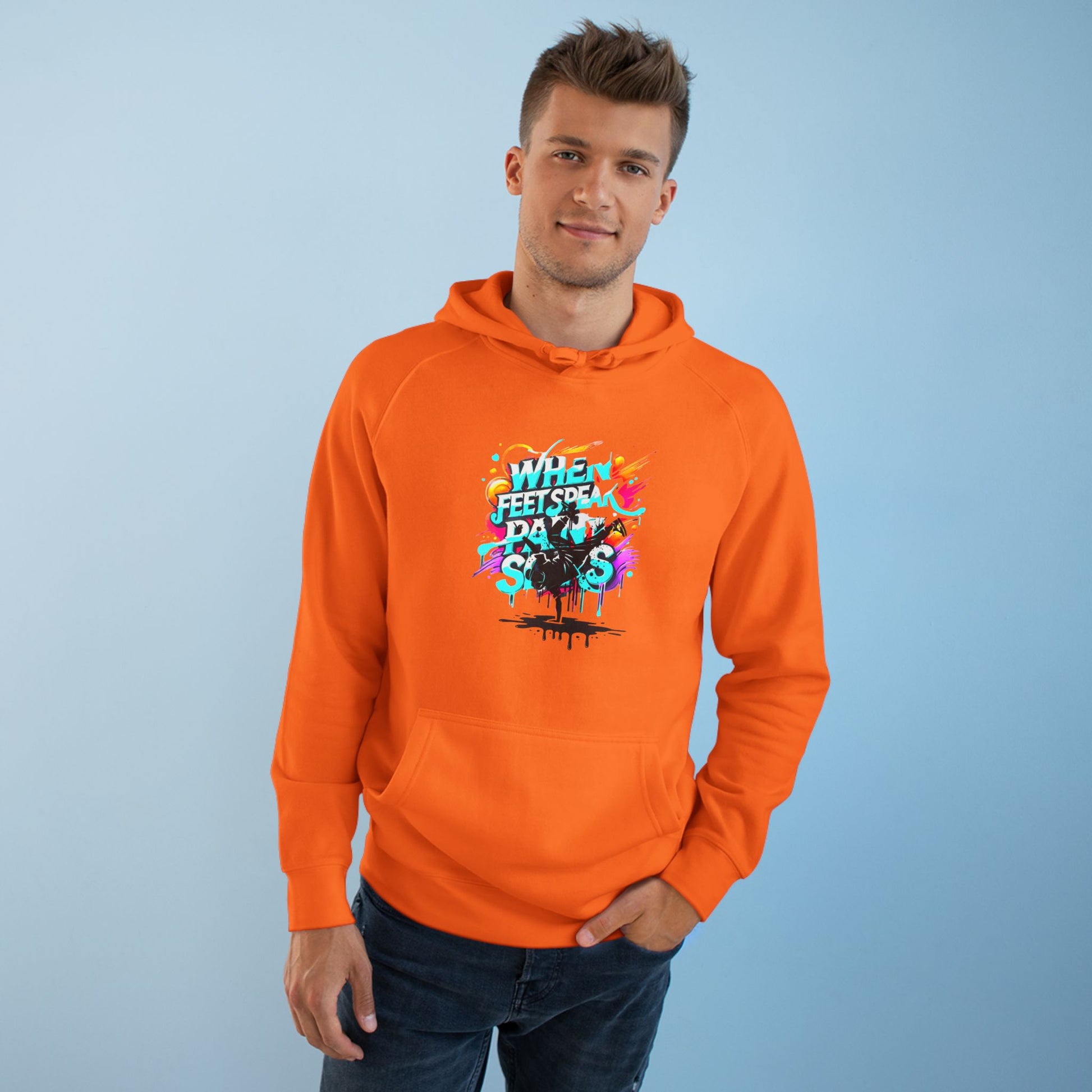 Urban Expression Graffiti Hoodie - When Feet Speak, Paint Soars Hoodie.