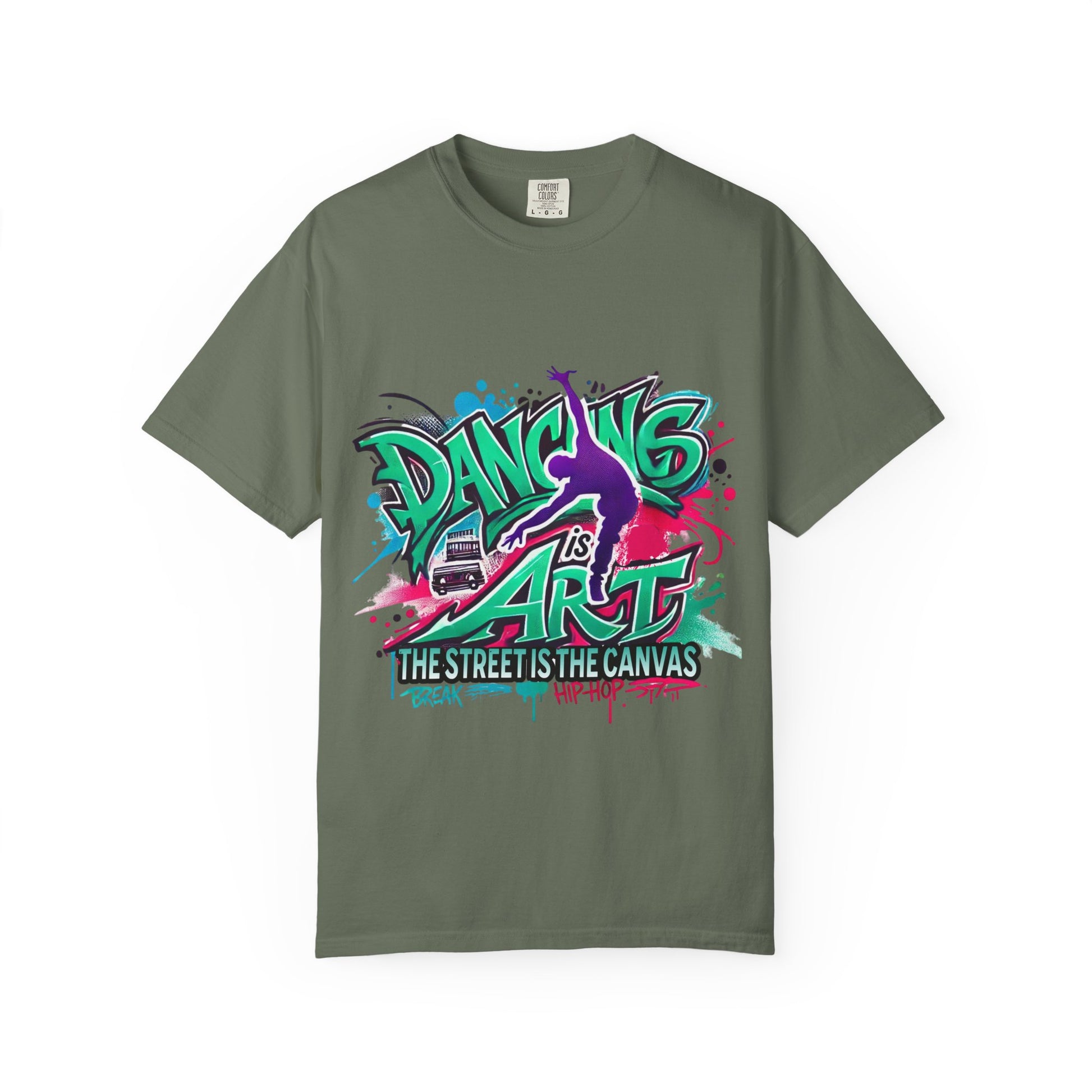 Artistic Dance T-Shirt, Urban Dance Tee, Street Art Apparel, Gift for Dancers, Graffiti Shirt, Colorful Expression Tee