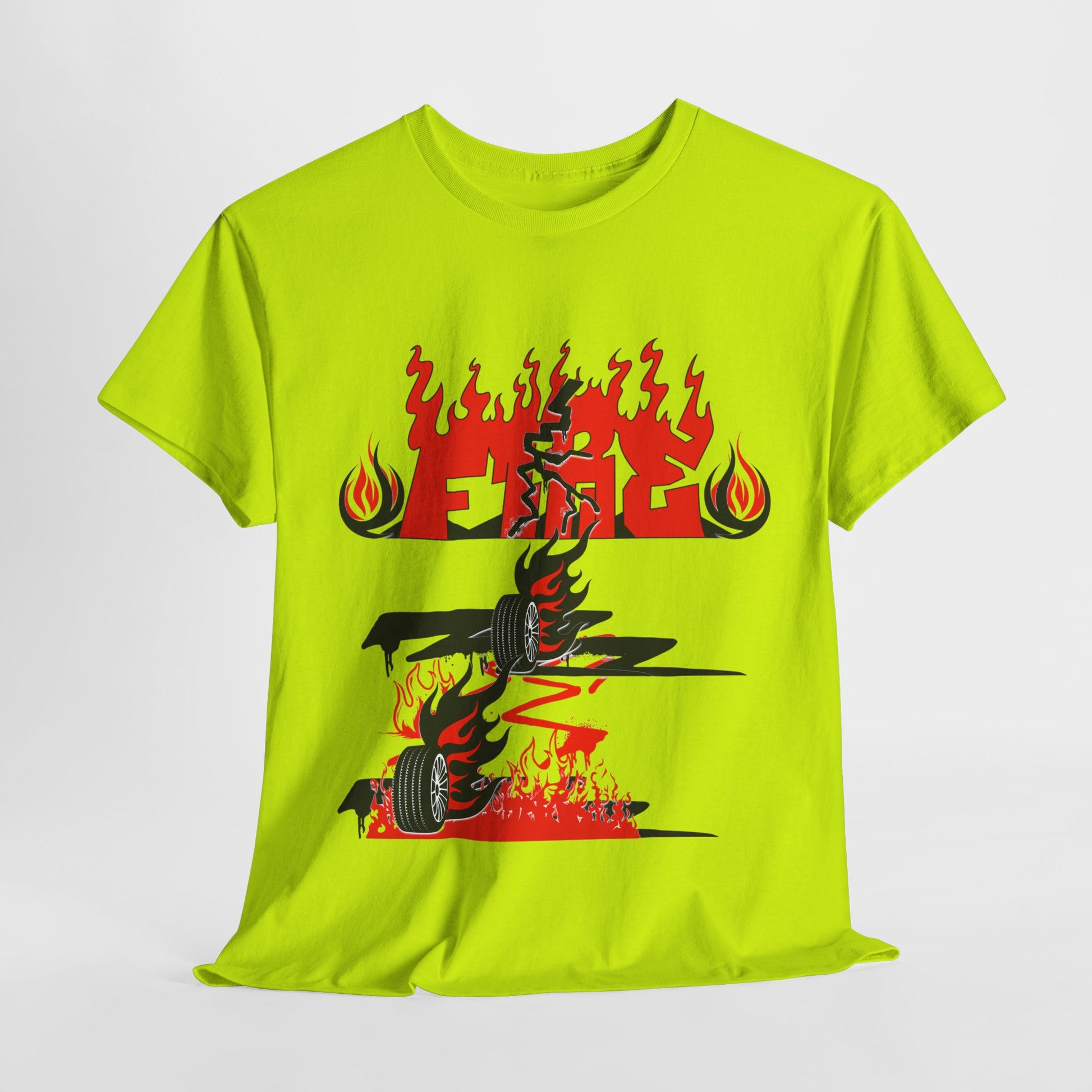 Fire Graphic Unisex Tee, Graphic T-Shirt, Casual Wear, Street Style, Gift for Him/Her, Festival Outfit