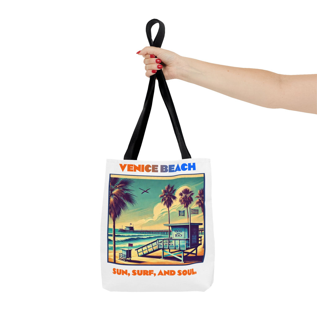 Venice Beach Tote Bag - Sun, Surf, and Soul, Beach Bag, Eco-Friendly, Summer Essential, Travel Tote, Gift for Beach Lovers