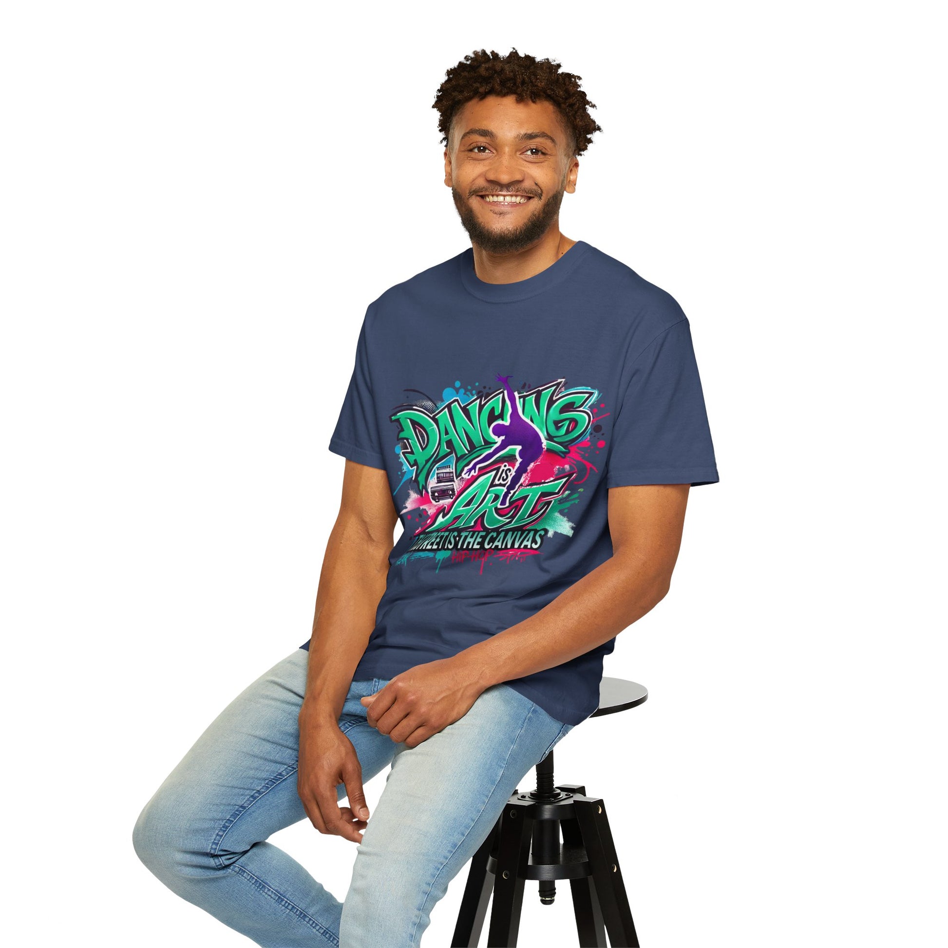 Artistic Dance T-Shirt, Urban Dance Tee, Street Art Apparel, Gift for Dancers, Graffiti Shirt, Colorful Expression Tee