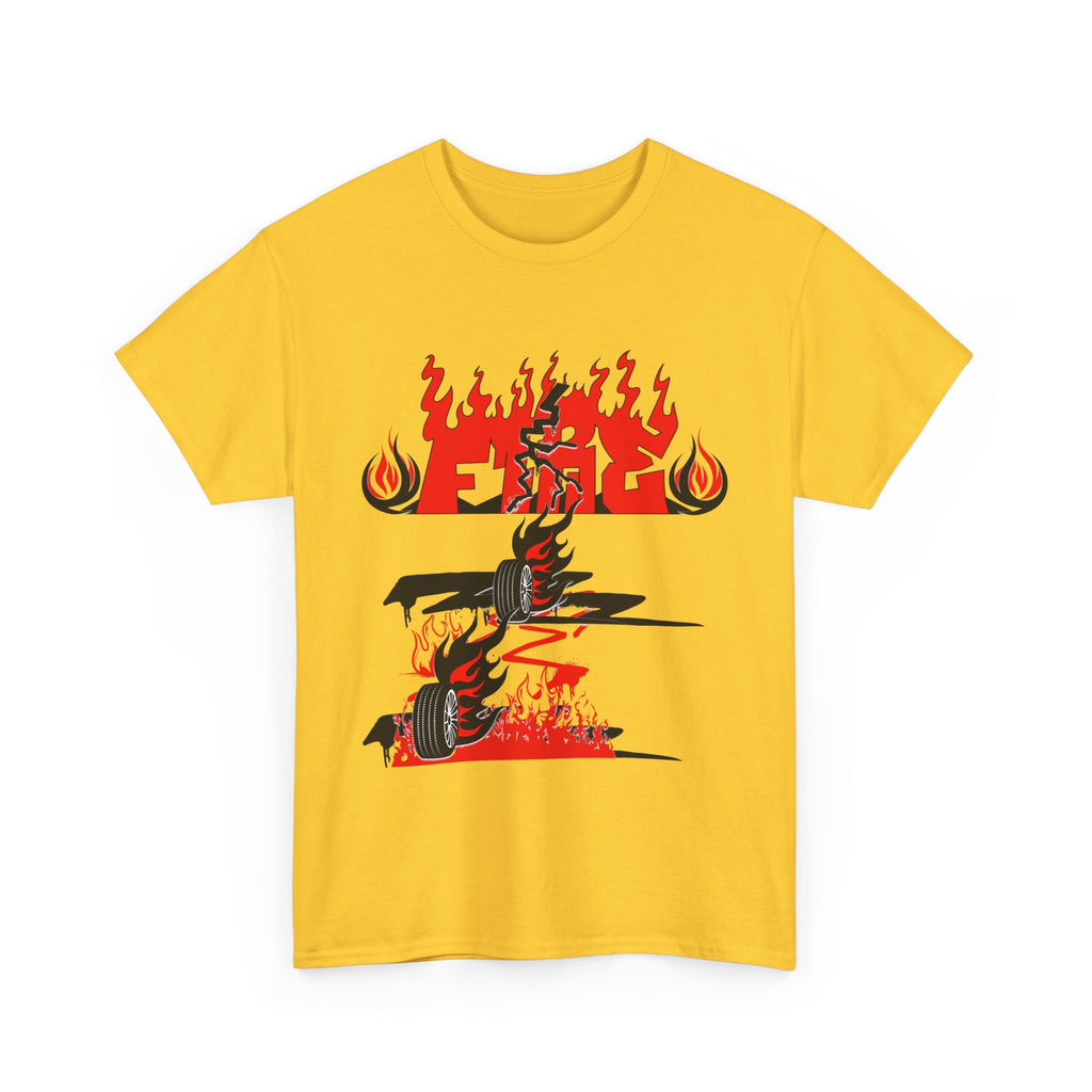 Fire Graphic Unisex Tee, Graphic T-Shirt, Casual Wear, Street Style, Gift for Him/Her, Festival Outfit