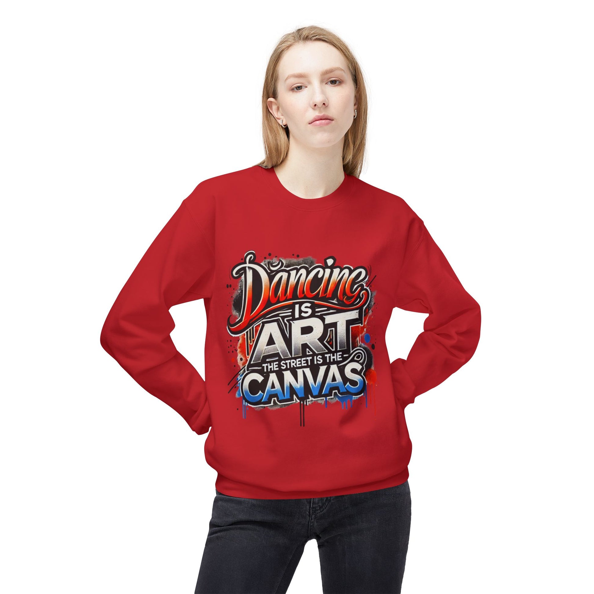 Dance Is Art Crewneck Sweatshirt, Unisex Fashion Sweatshirt, Art Lover Apparel, Gift for Dancers, Street Art Crew