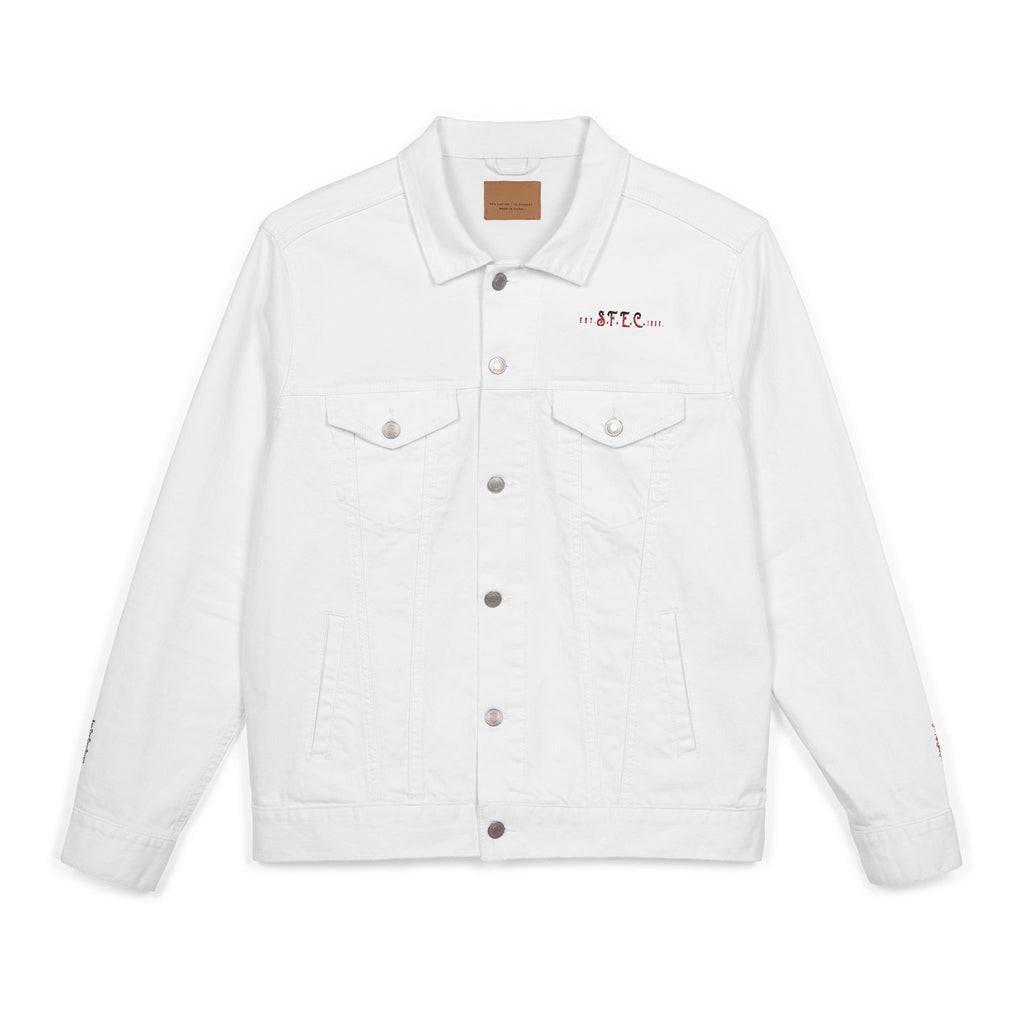 Unisex Classic Denim Jacket – Phoenix & Microphone Embroidered Back