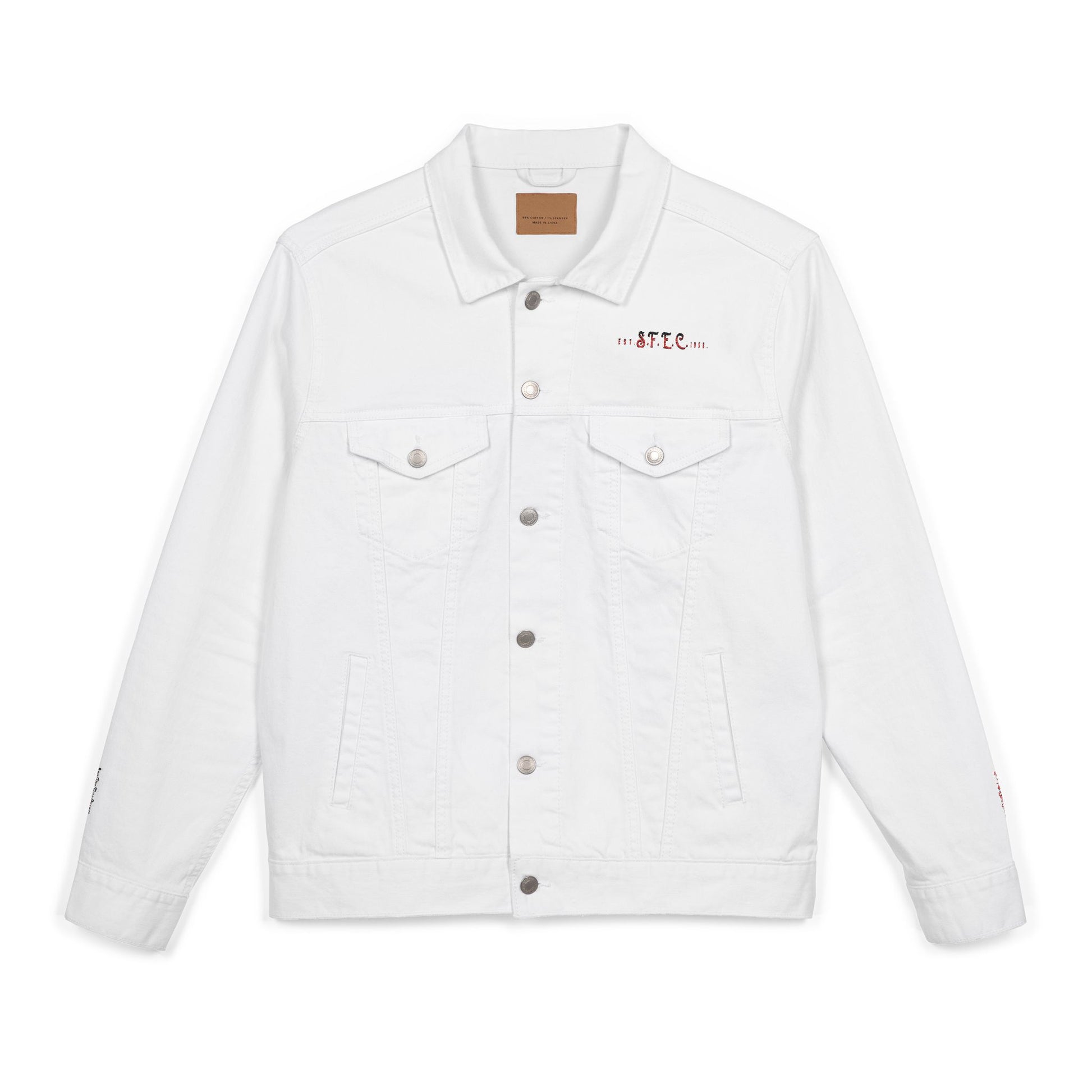 Unisex Classic Denim Jacket – Phoenix & Microphone Embroidered Back