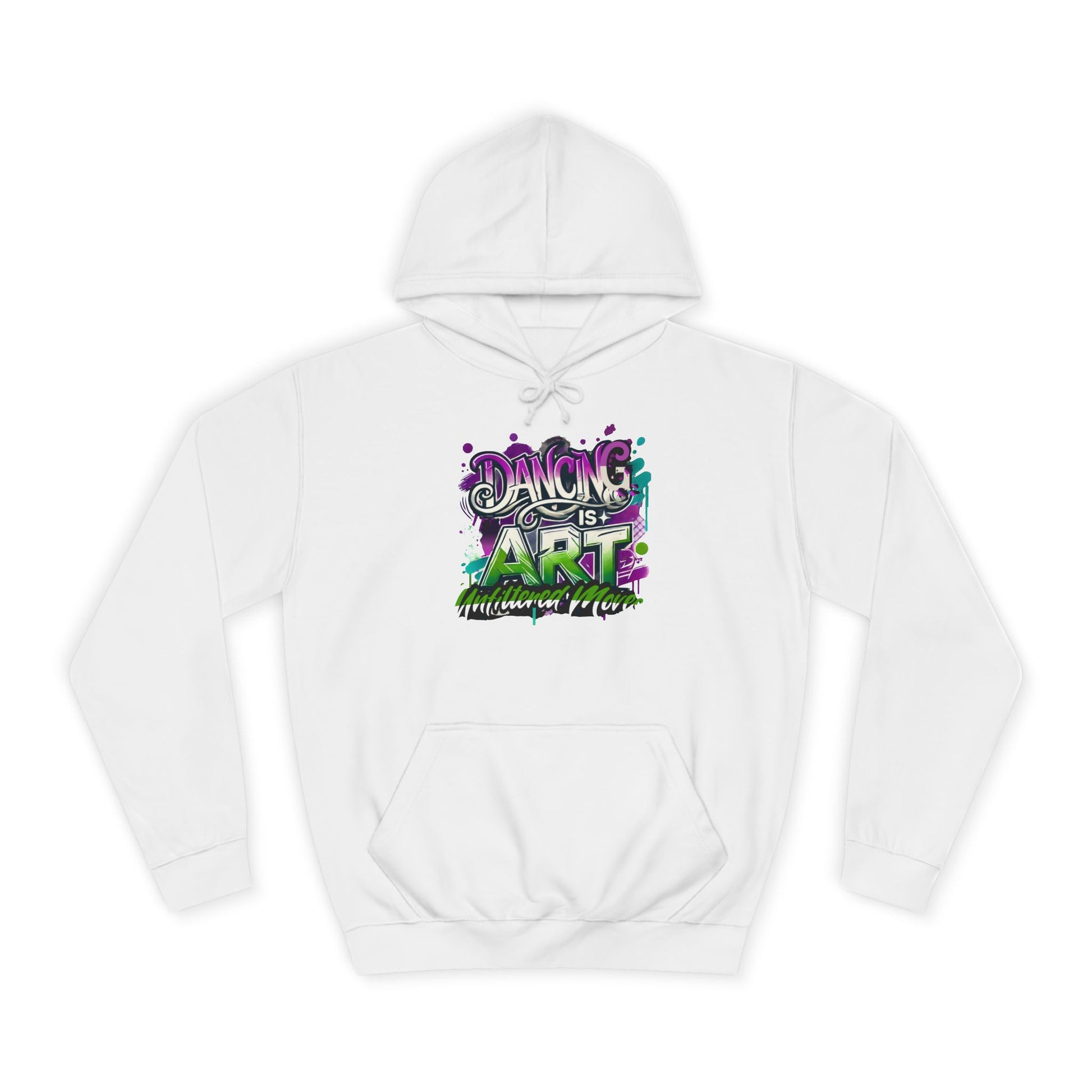 Breakdance Hoodie with Graffiti Typography - Unfiltered Moves
