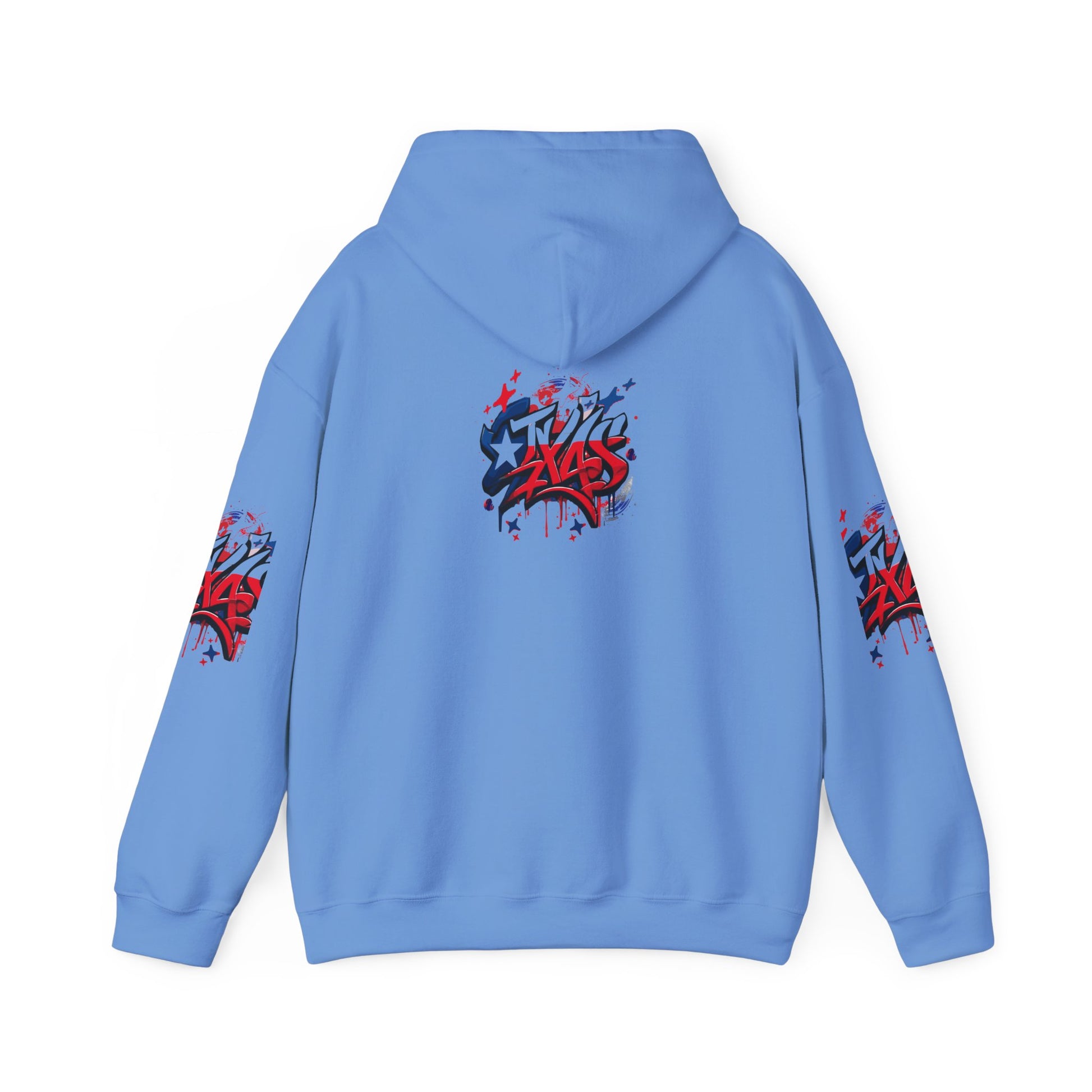 Patriotic Graffiti Hoodie, Cozy Sweatshirt for Casual Wear, Perfect Gift for July 4th, Stylish Streetwear, Unisex Fashion