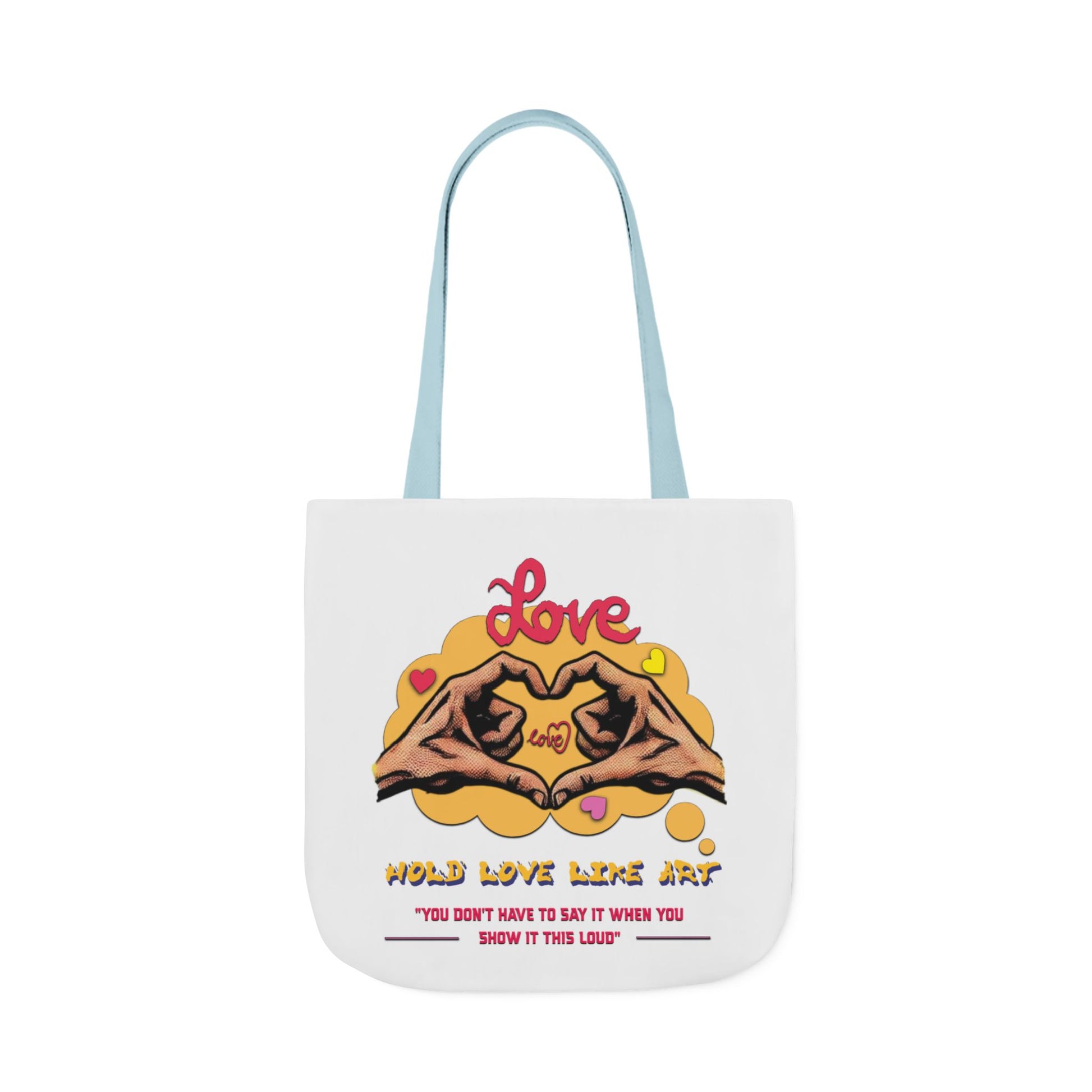 Love Canvas Tote Bag with 5-Color Straps - Perfect for Everyday Use, Gifts, Shopping, Eco-Friendly, Valentine's Day