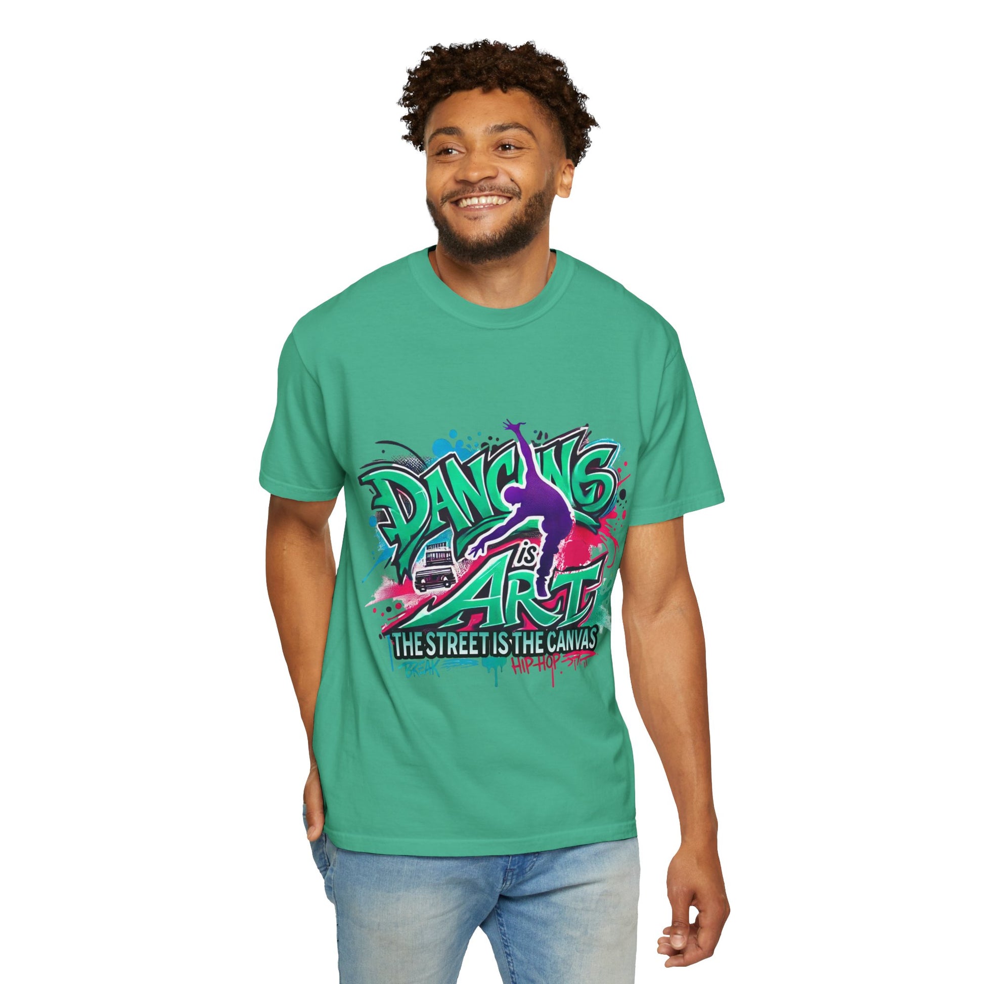 Artistic Dance T-Shirt, Urban Dance Tee, Street Art Apparel, Gift for Dancers, Graffiti Shirt, Colorful Expression Tee