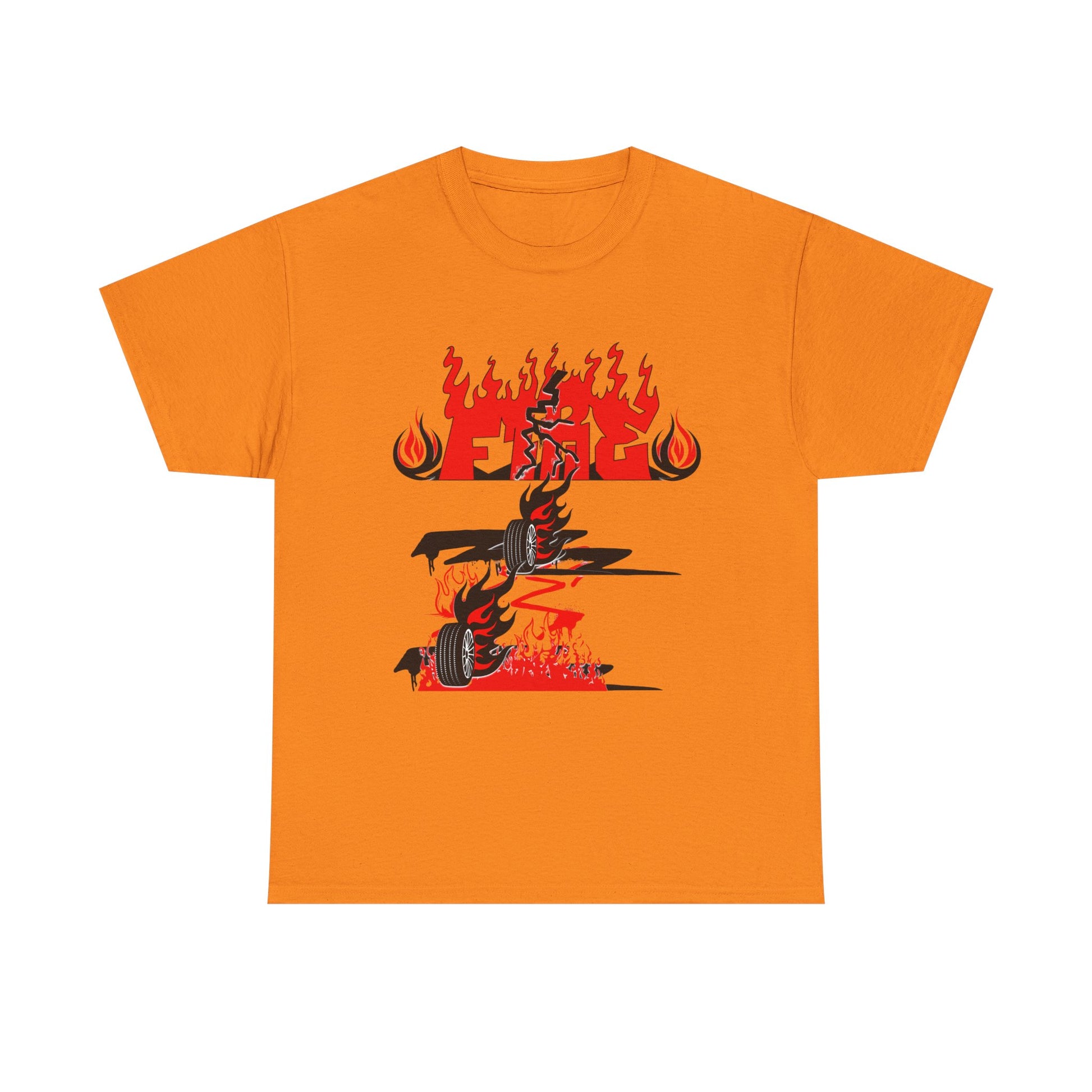 Fire Graphic Unisex Tee, Graphic T-Shirt, Casual Wear, Street Style, Gift for Him/Her, Festival Outfit