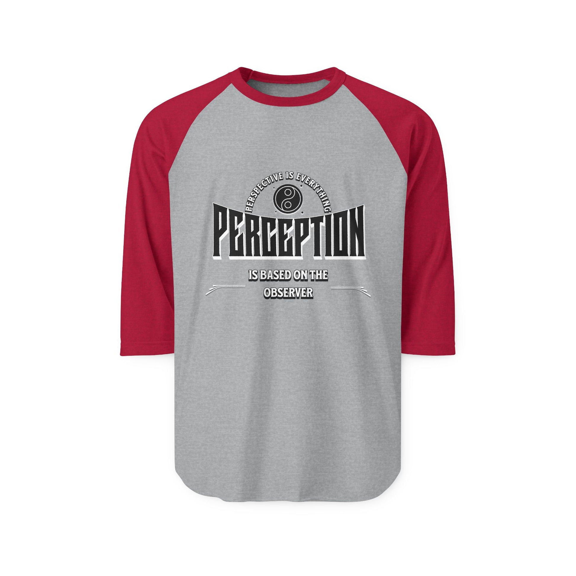 Unisex Three-Quarter Sleeve Raglan Shirt with 'Perception is Based on the Observer' Design - Casual Tee for Mindful Living, Great Gift [...]