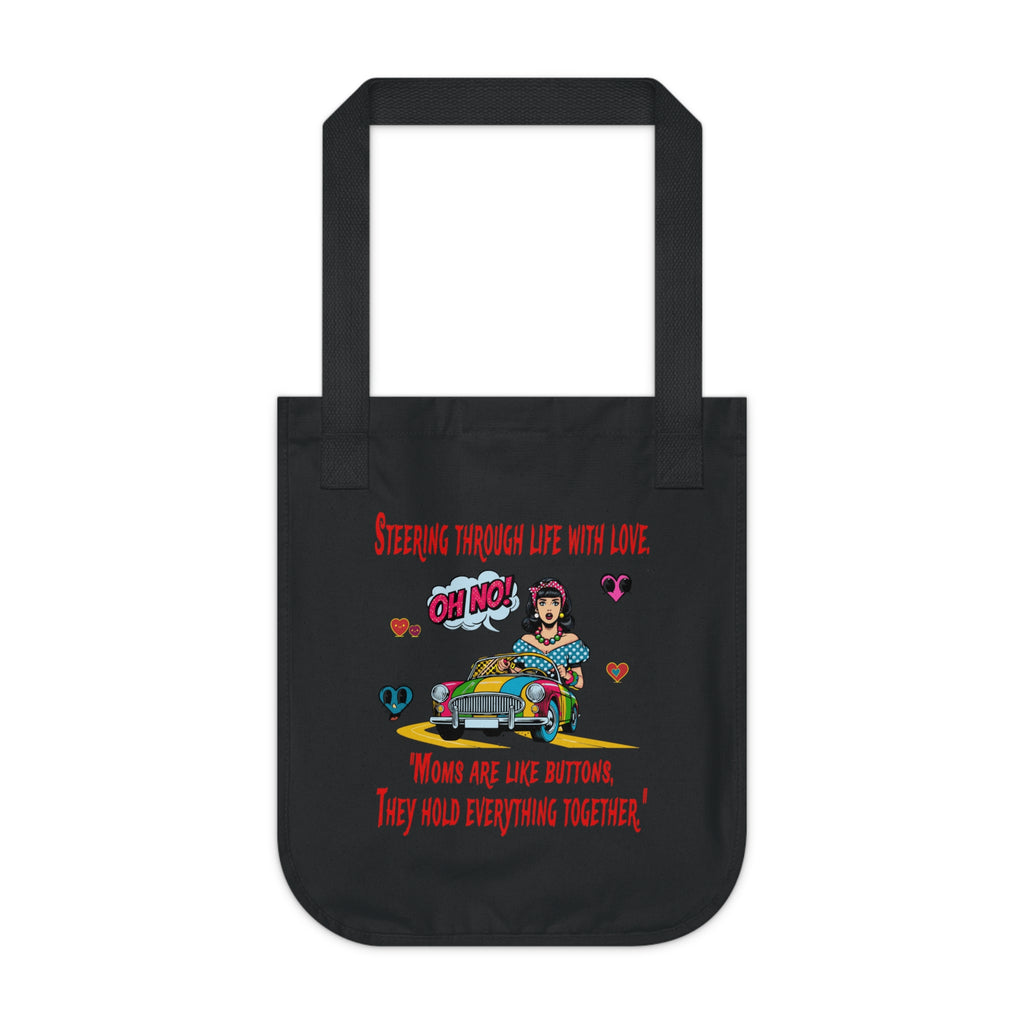 Organic Canvas Tote Bag - Fun & Whimsical Design for Moms, Eco-Friendly Gift, Grocery Bag, Everyday Use, Travel Companion