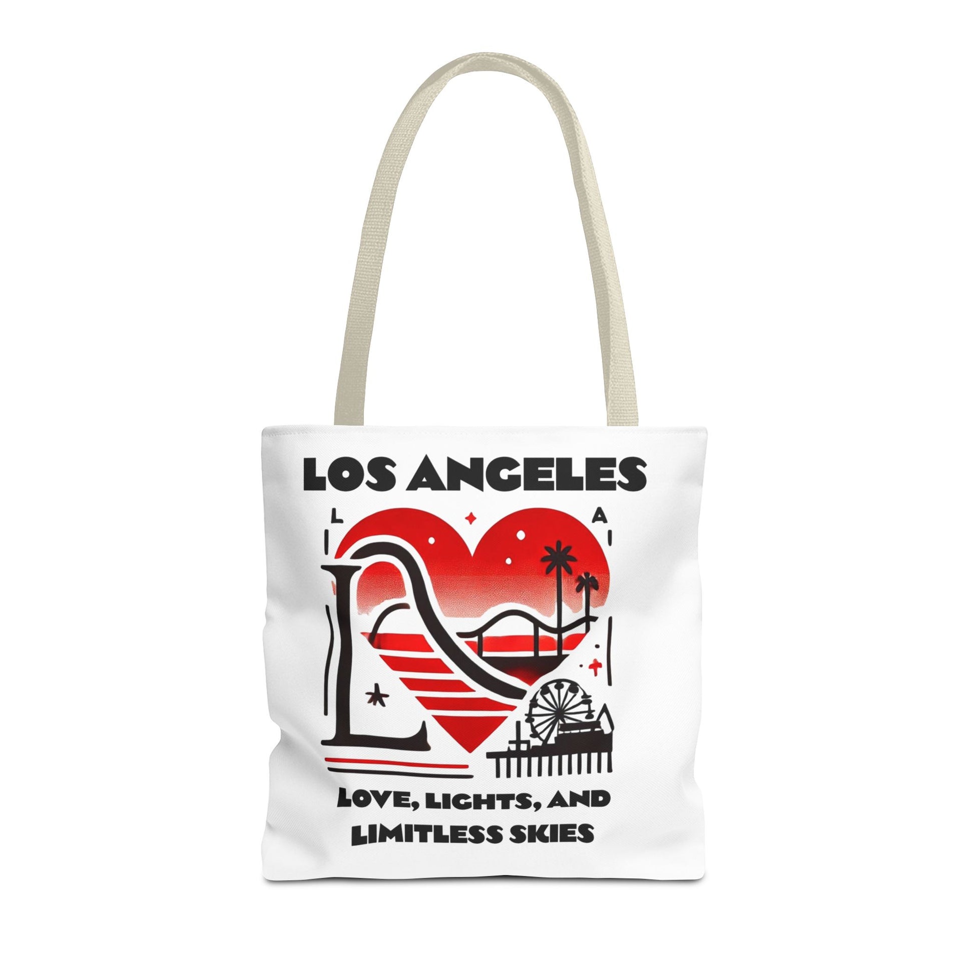 Los Angeles Love Tote Bag | AOP Beach Bag, Shopping Tote, Travel Bag, Eco-Friendly Gift, California Souvenir