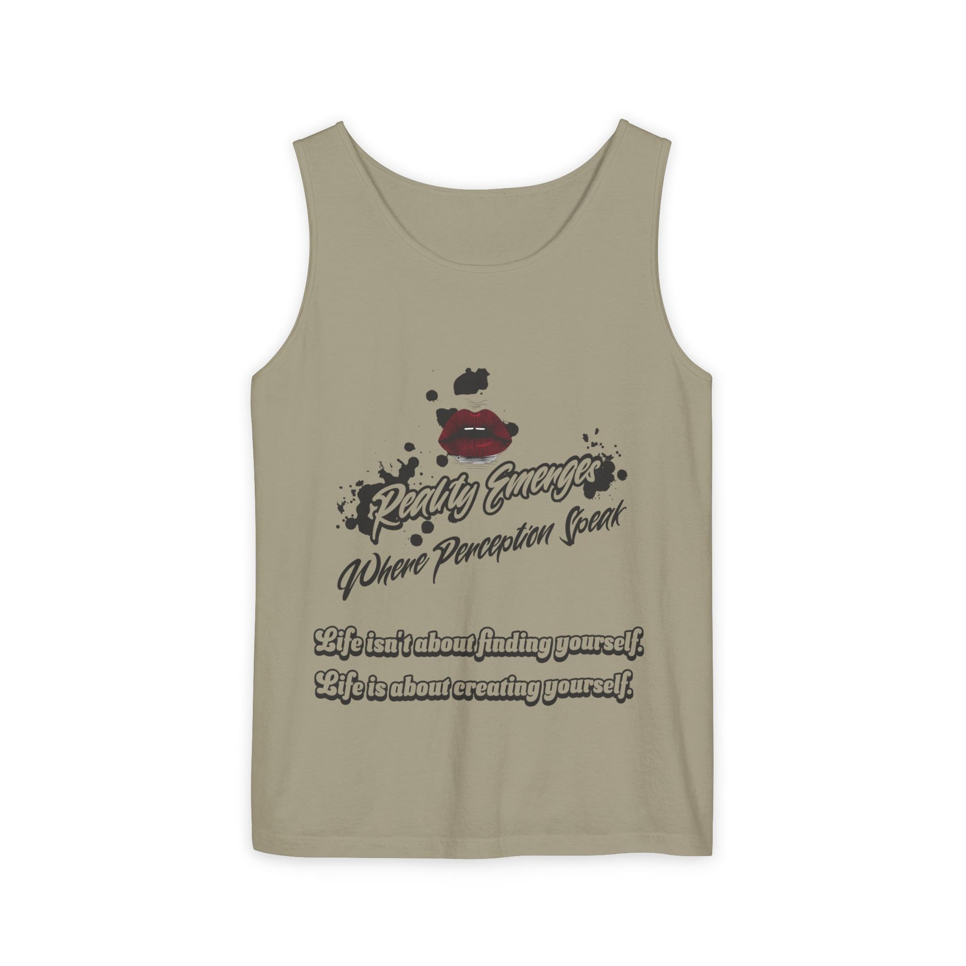 Tank Top - "Create Yourself" Quote Design, Motivational Apparel, Gift for Self-Love, Summer Essential, Positive Vibes