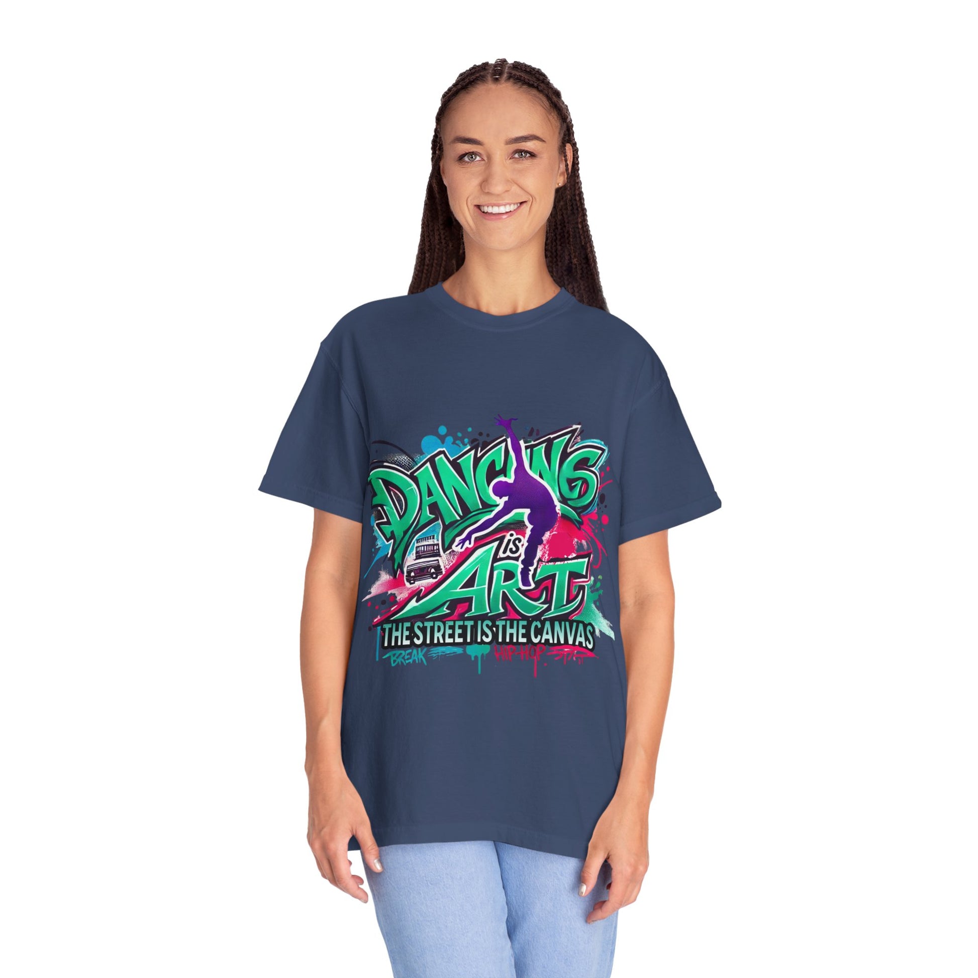 Artistic Dance T-Shirt, Urban Dance Tee, Street Art Apparel, Gift for Dancers, Graffiti Shirt, Colorful Expression Tee