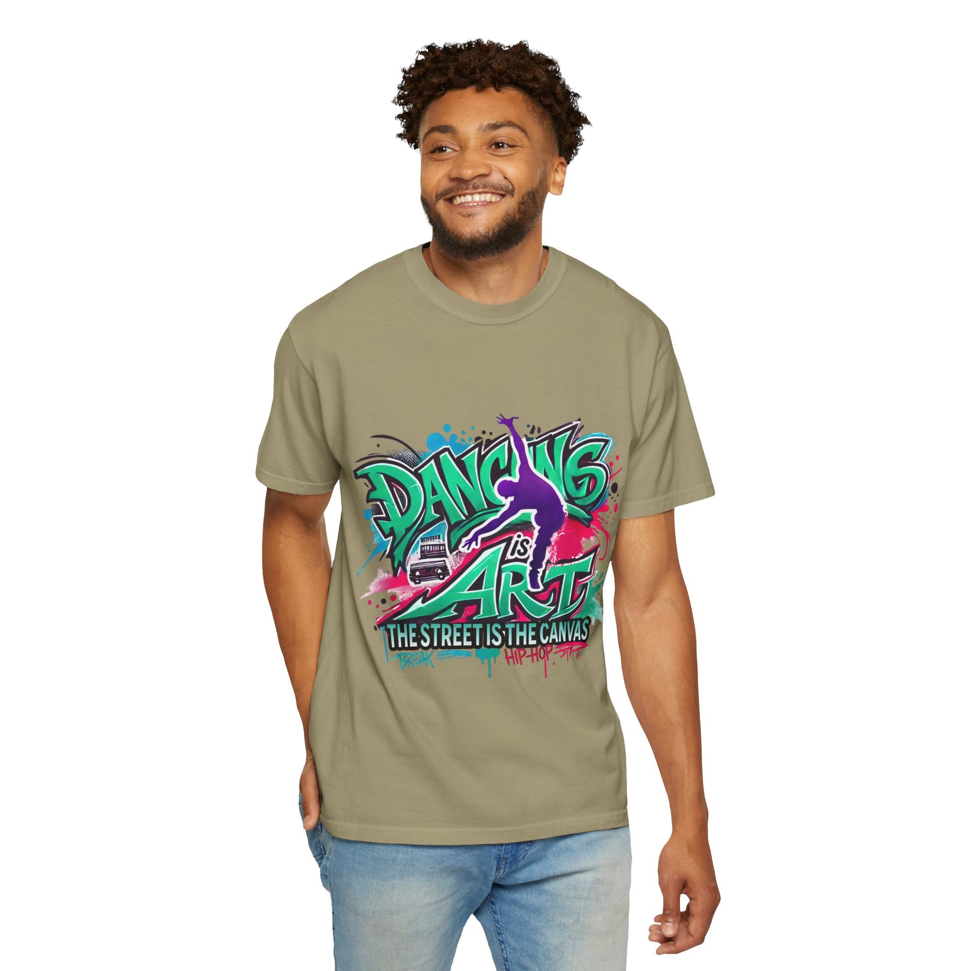 Artistic Dance T-Shirt, Urban Dance Tee, Street Art Apparel, Gift for Dancers, Graffiti Shirt, Colorful Expression Tee