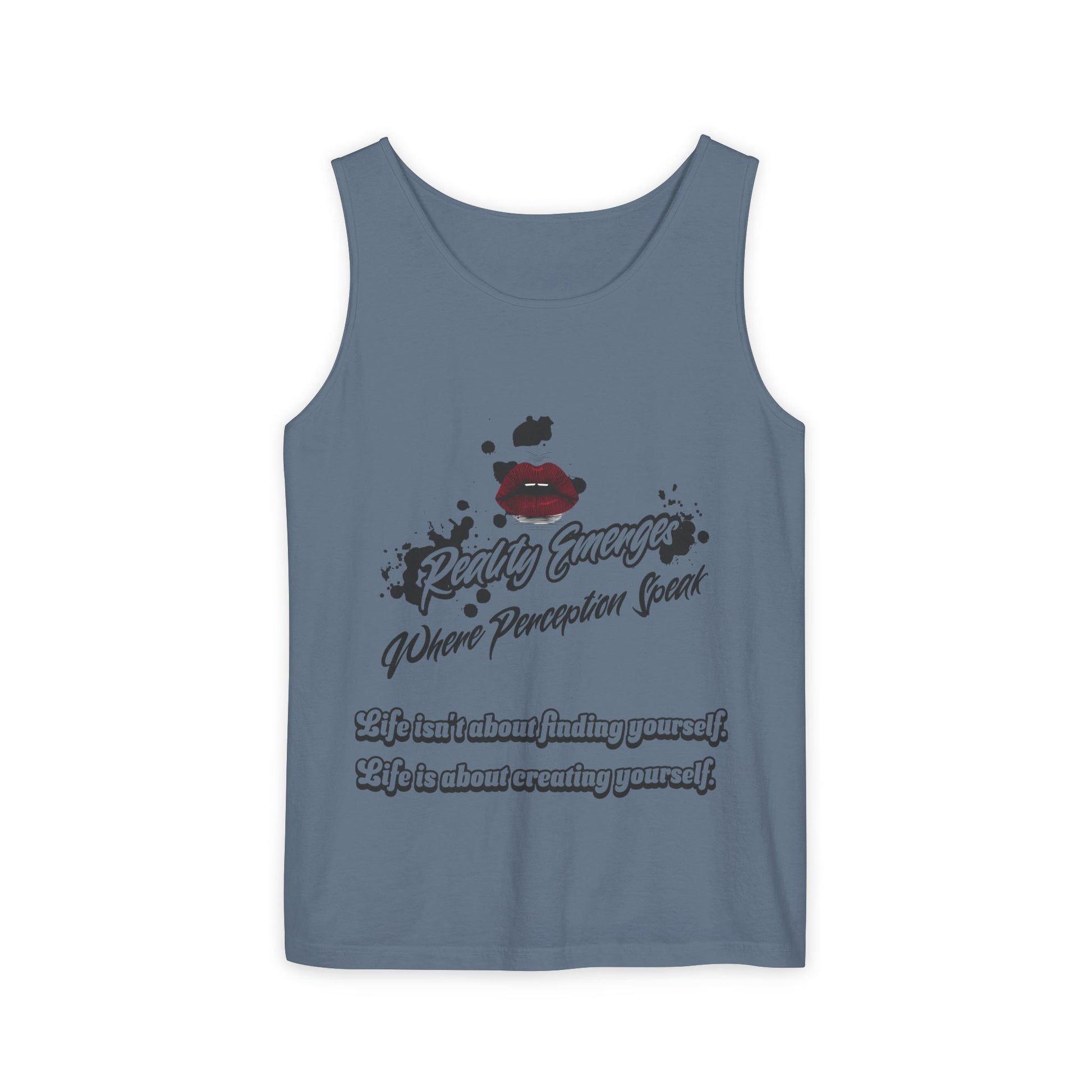 Tank Top - "Create Yourself" Quote Design, Motivational Apparel, Gift for Self-Love, Summer Essential, Positive Vibes