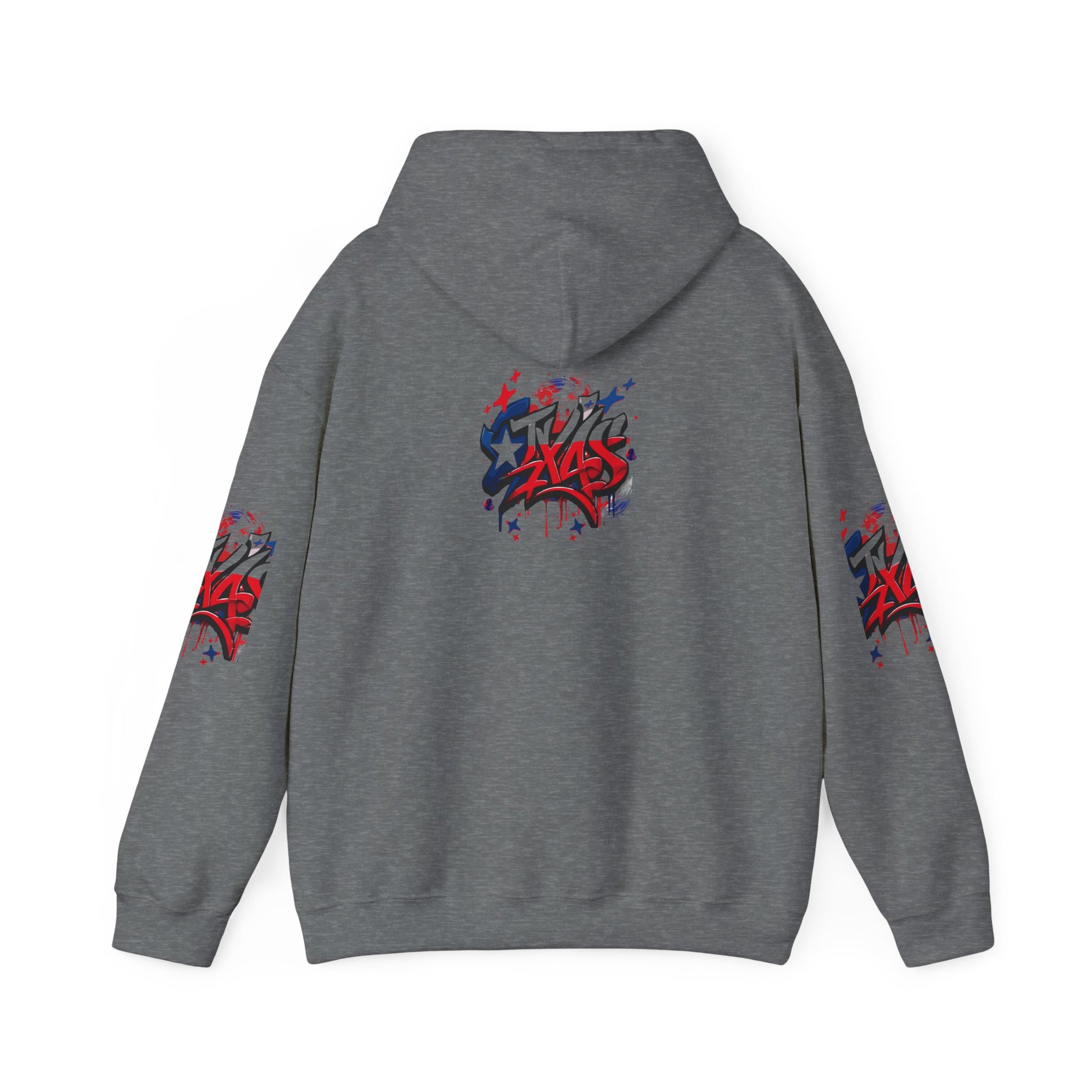 Patriotic Graffiti Hoodie, Cozy Sweatshirt for Casual Wear, Perfect Gift for July 4th, Stylish Streetwear, Unisex Fashion