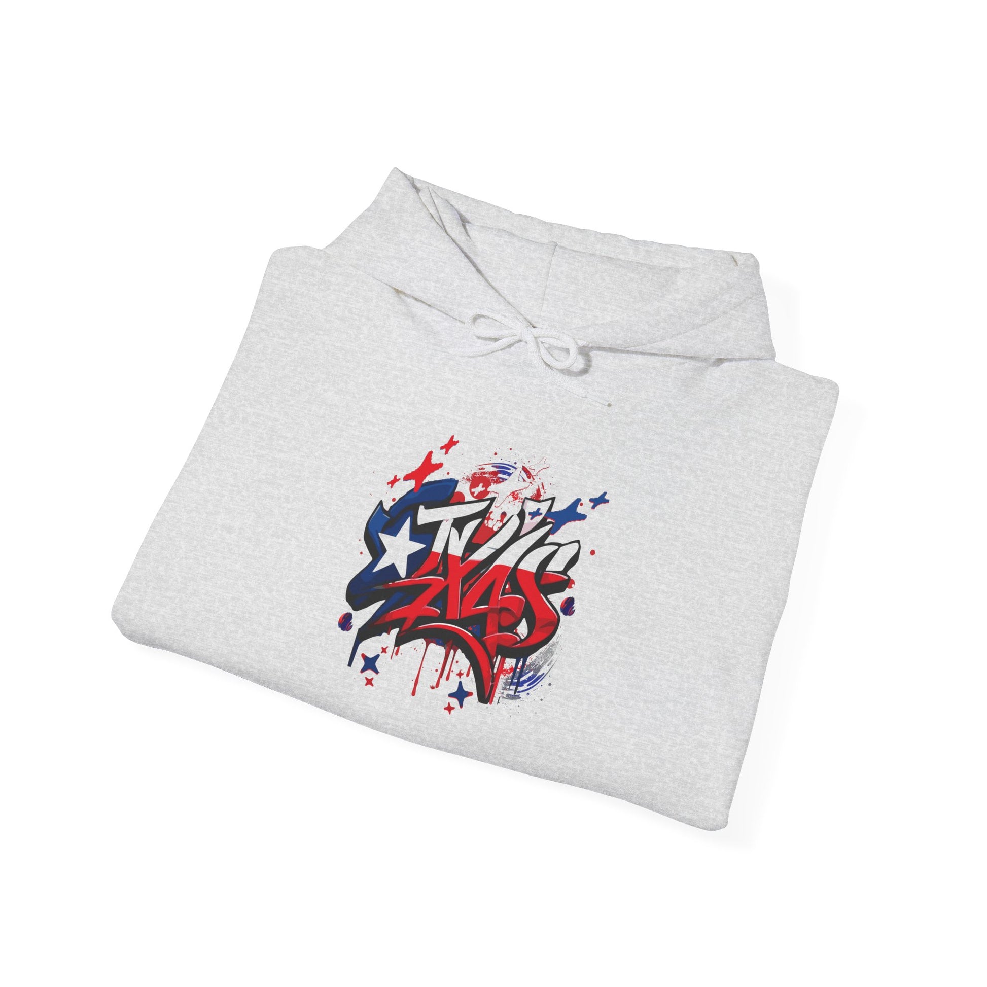 Patriotic Graffiti Hoodie, Cozy Sweatshirt for Casual Wear, Perfect Gift for July 4th, Stylish Streetwear, Unisex Fashion
