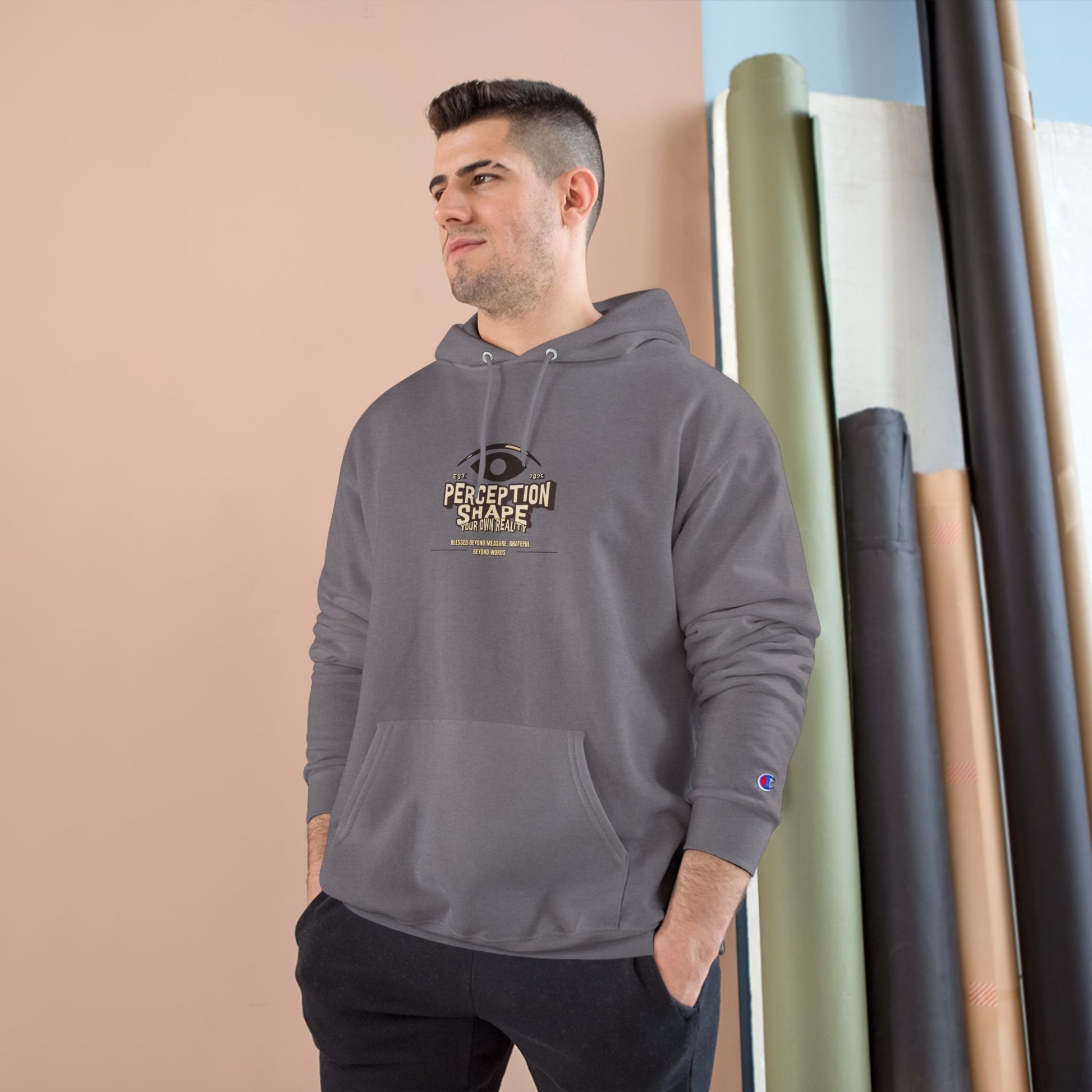 Champion Hoodie with 'Perception Share' Design - Cozy Hoodie for Casual Wear, Gift Ideas, Streetwear, Unique Fashion, Perfect for [...]