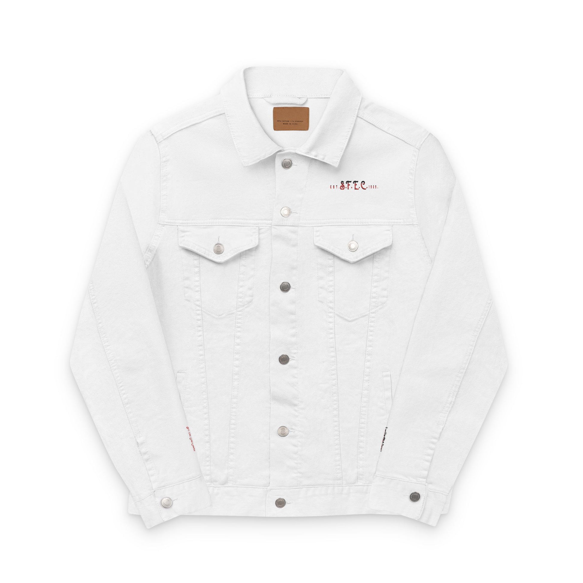 Unisex Classic Denim Jacket – Phoenix & Microphone Embroidered Back