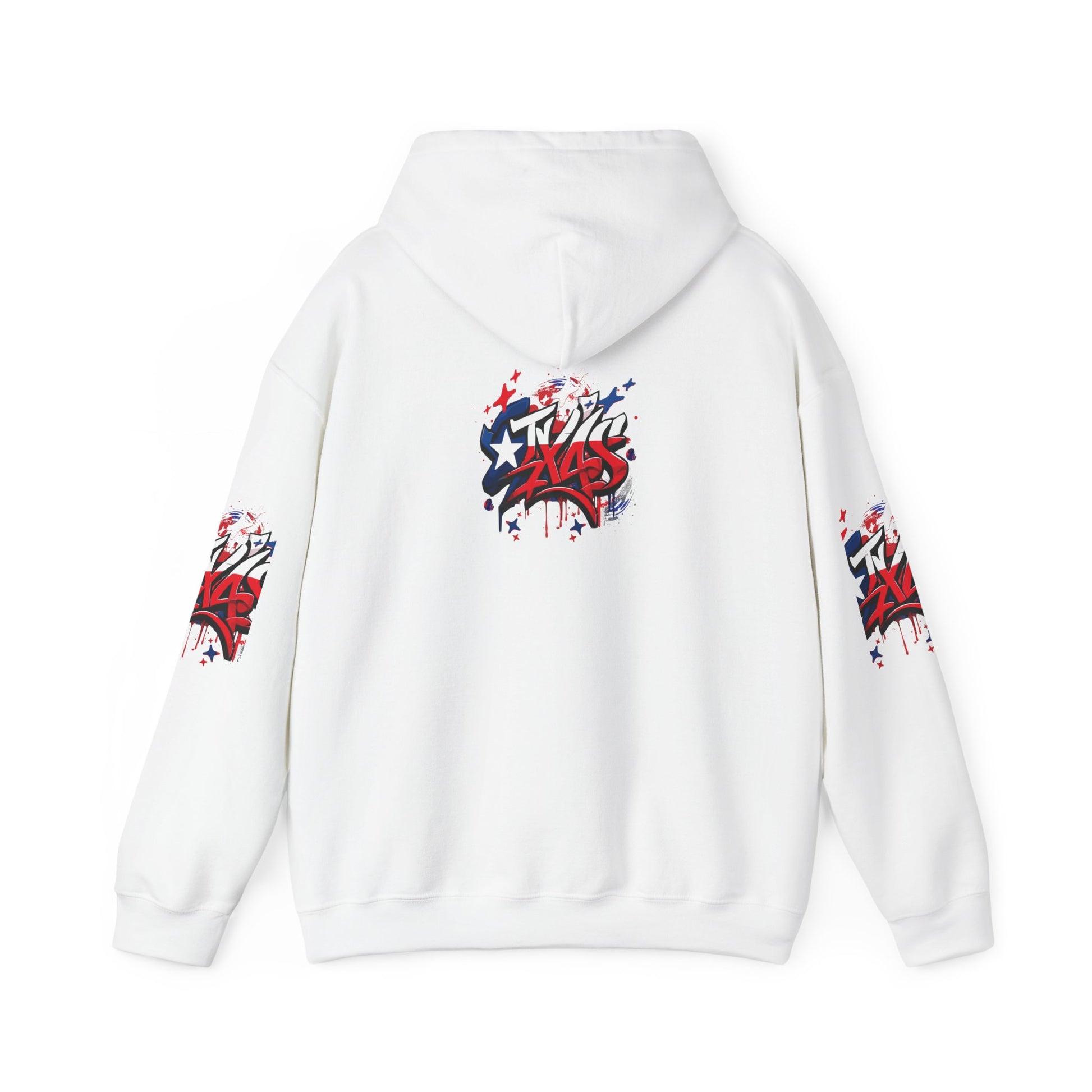 Patriotic Graffiti Hoodie, Cozy Sweatshirt for Casual Wear, Perfect Gift for July 4th, Stylish Streetwear, Unisex Fashion