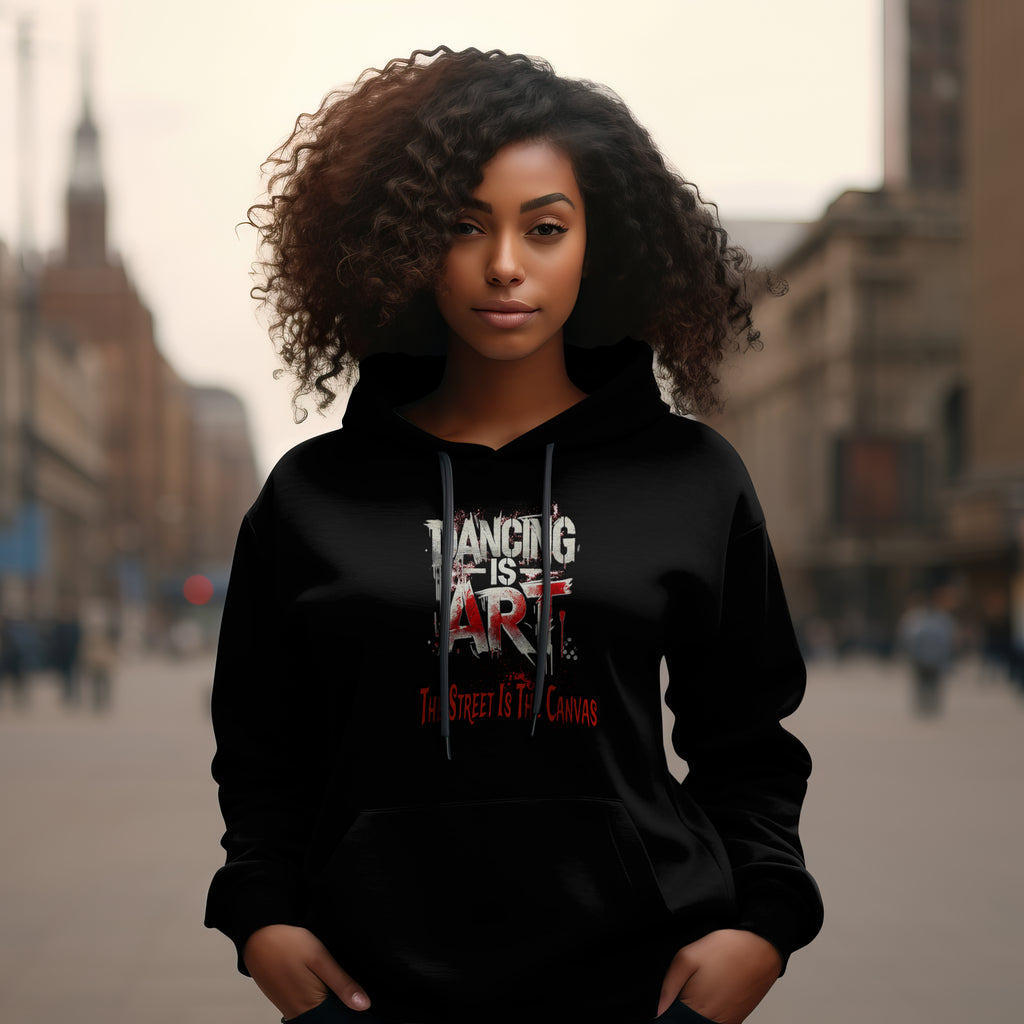 Dancing Is Art Hoodie, Unisex Hoodie for Dancers, Gift for Dance Lovers, Artistic Apparel for Performances, Creative Hoodie
