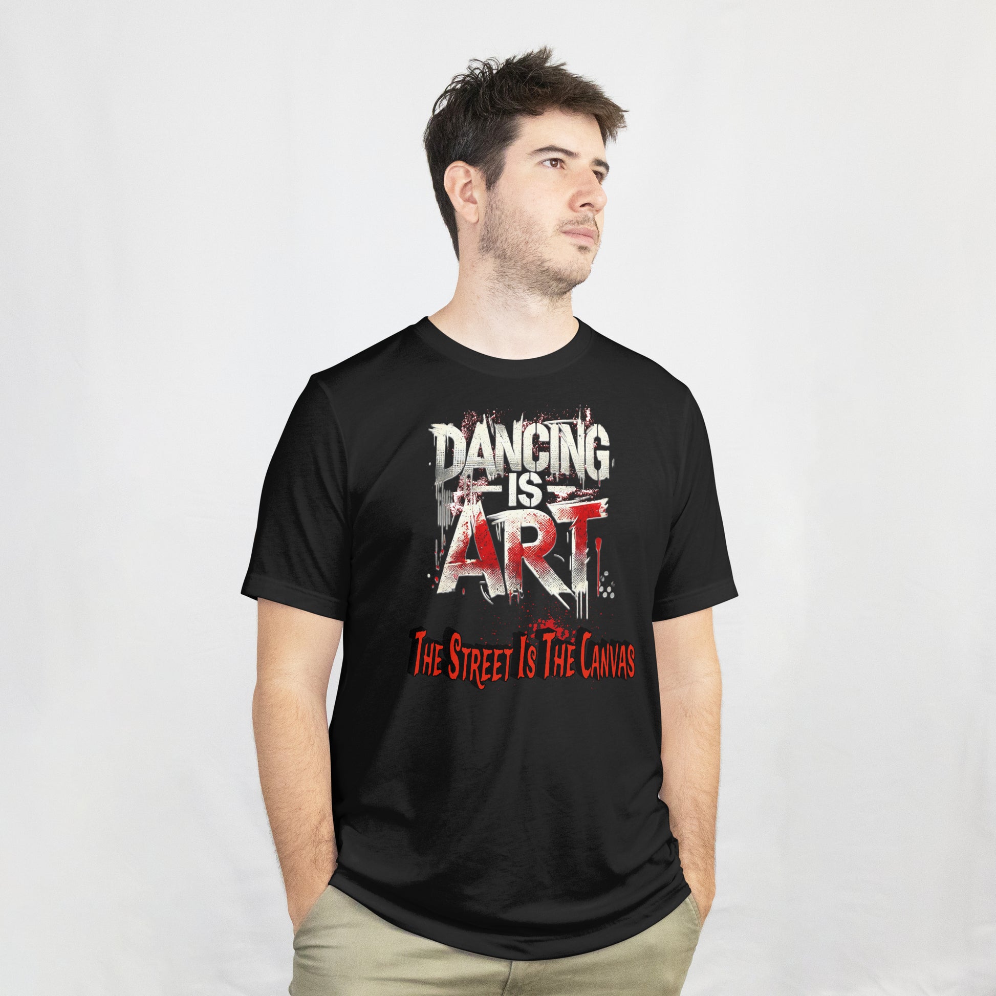 Dancing is Art Unisex Cotton Crew Tee, Perfect for Dance Lovers, Art Enthusiasts, Gift for Dancers, Creative Expression, Street Art Apparel