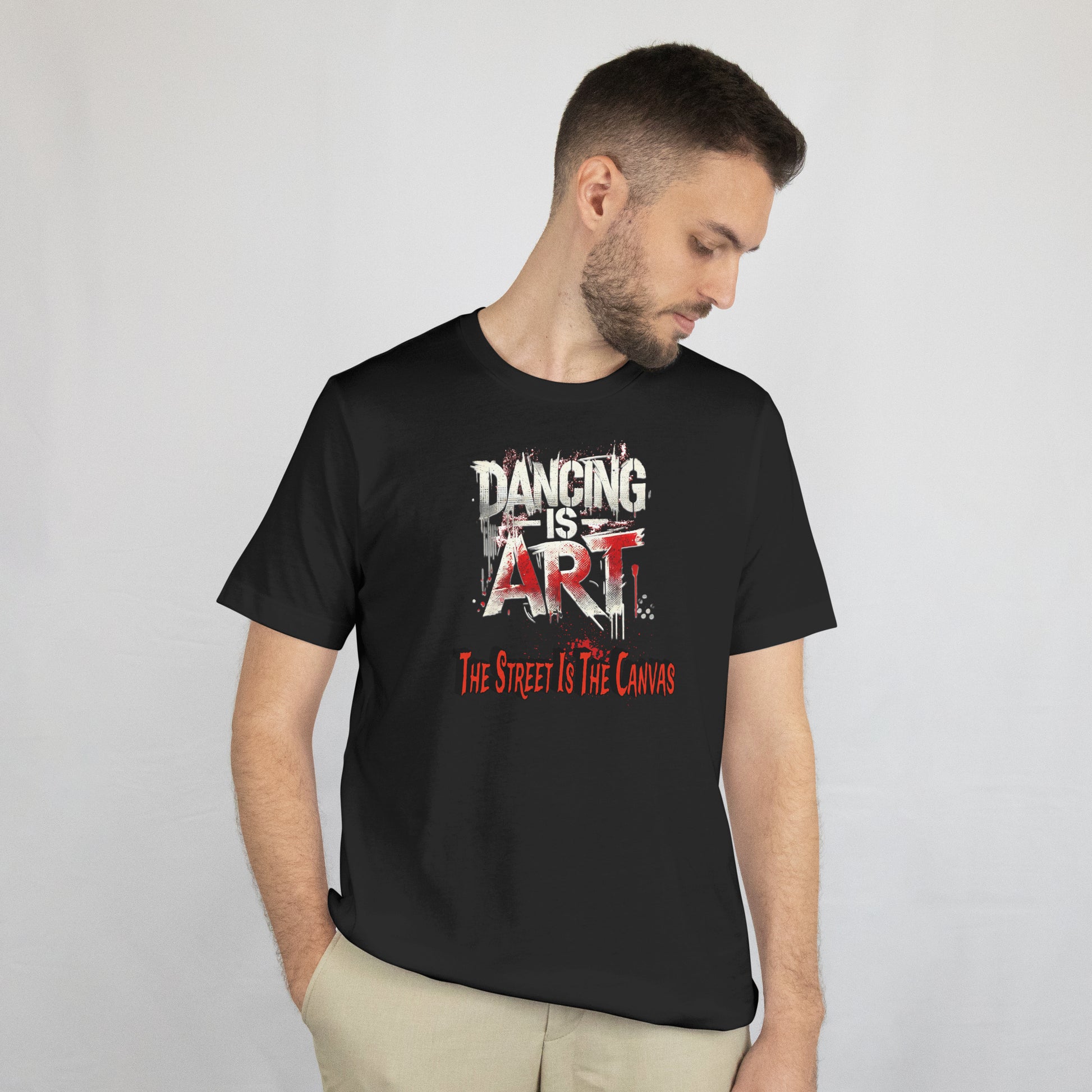 Dancing is Art Unisex Cotton Crew Tee, Perfect for Dance Lovers, Art Enthusiasts, Gift for Dancers, Creative Expression, Street Art Apparel