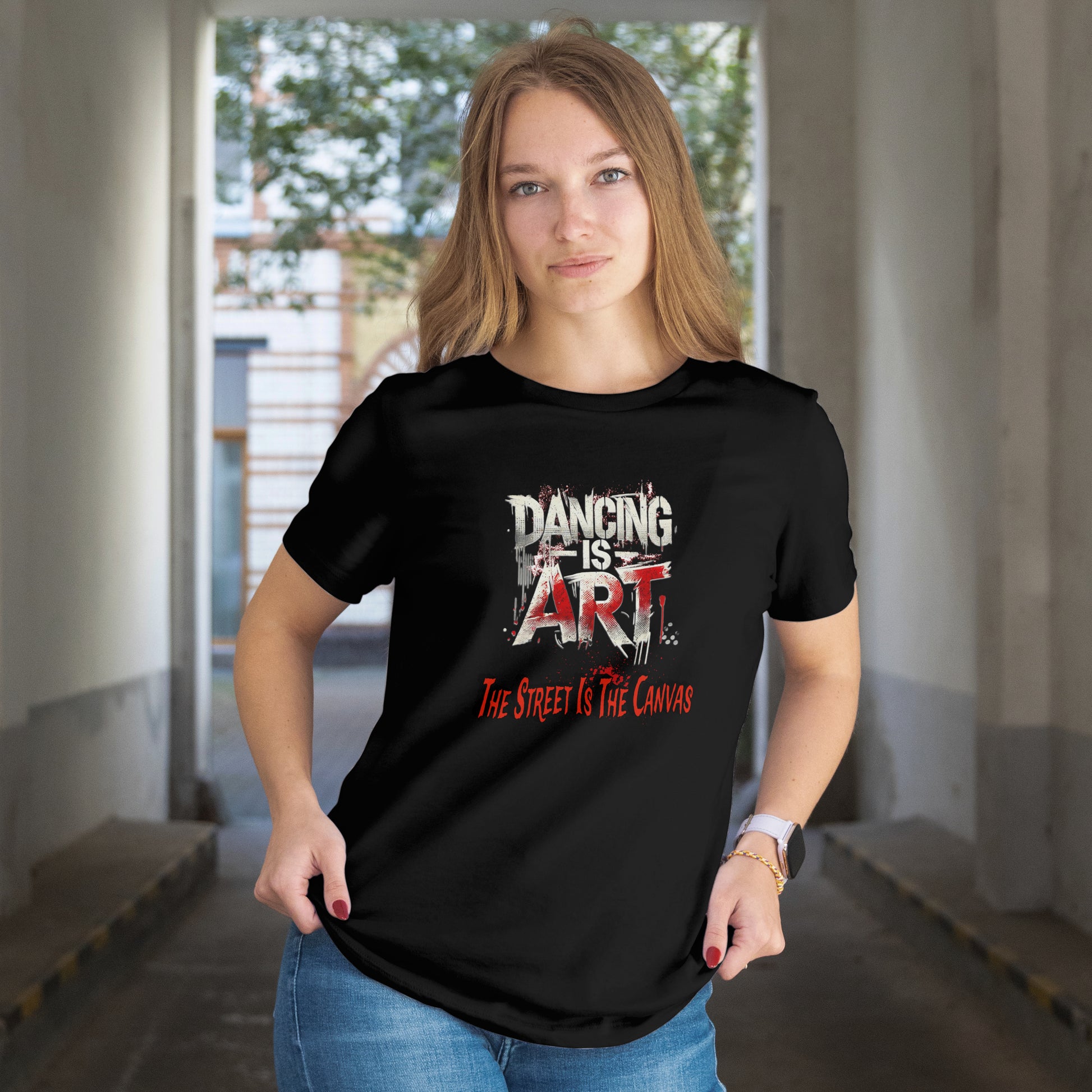 Dancing is Art Unisex Cotton Crew Tee, Perfect for Dance Lovers, Art Enthusiasts, Gift for Dancers, Creative Expression, Street Art Apparel